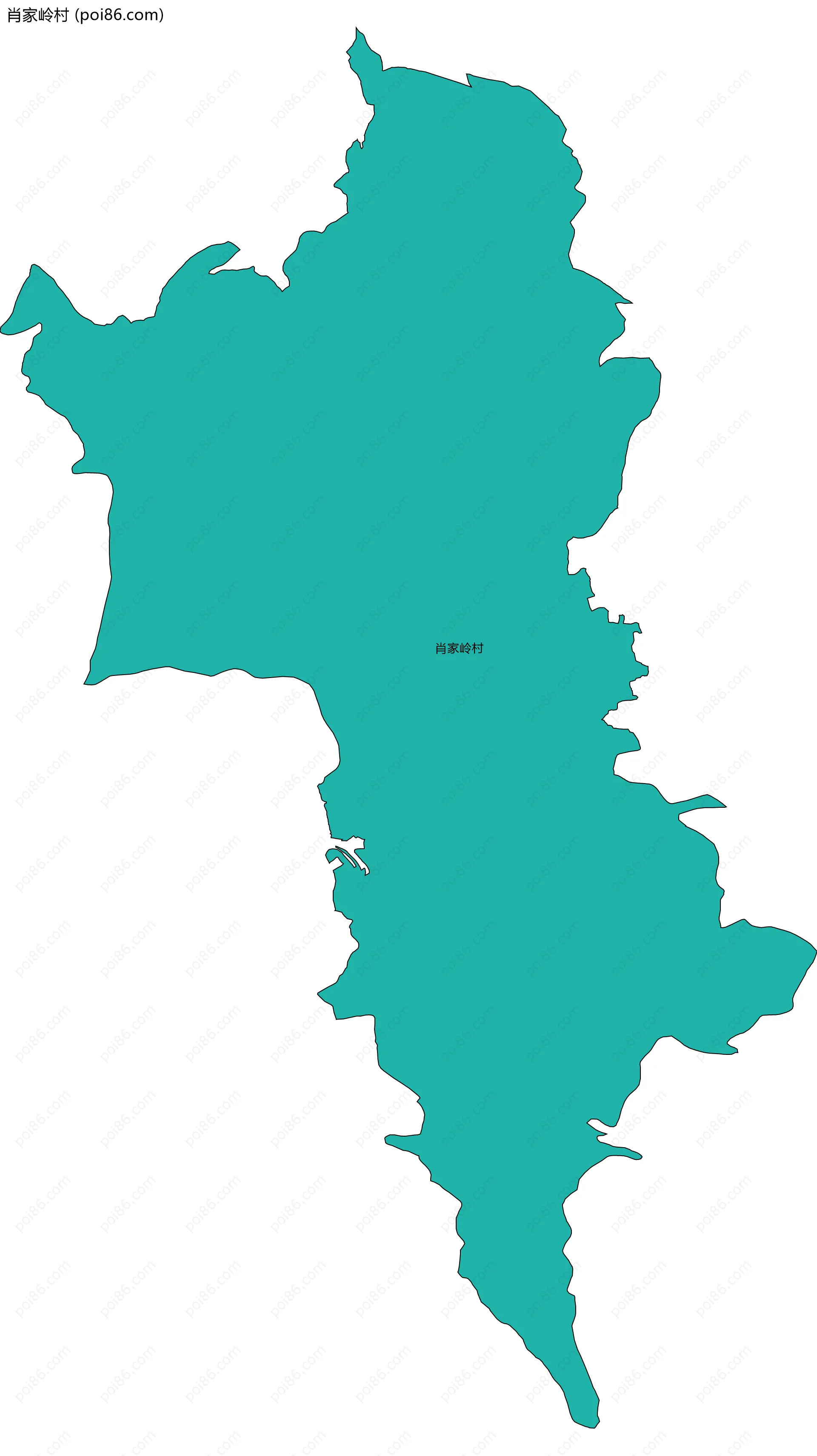 肖家岭村边界地图