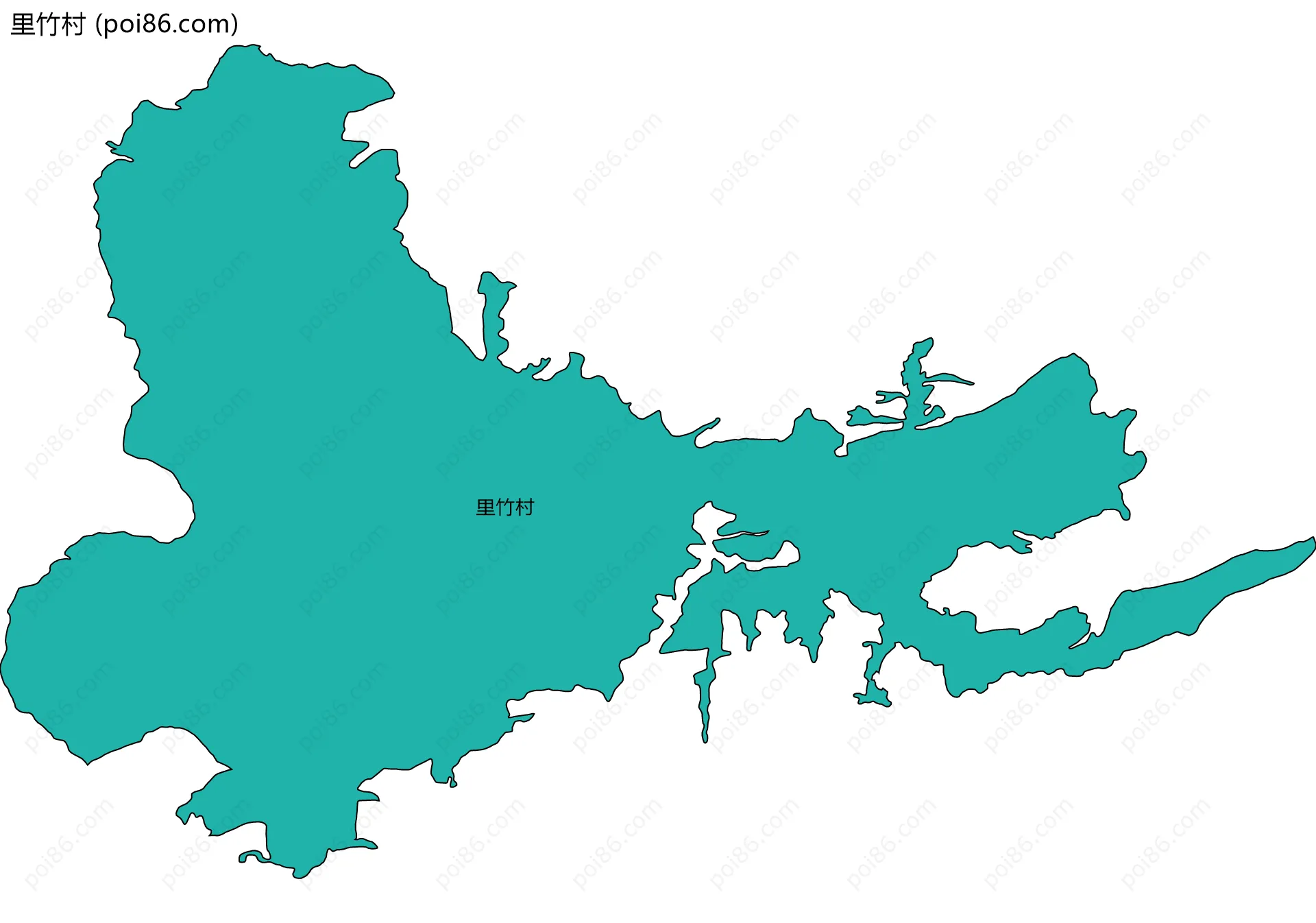 里竹村边界地图