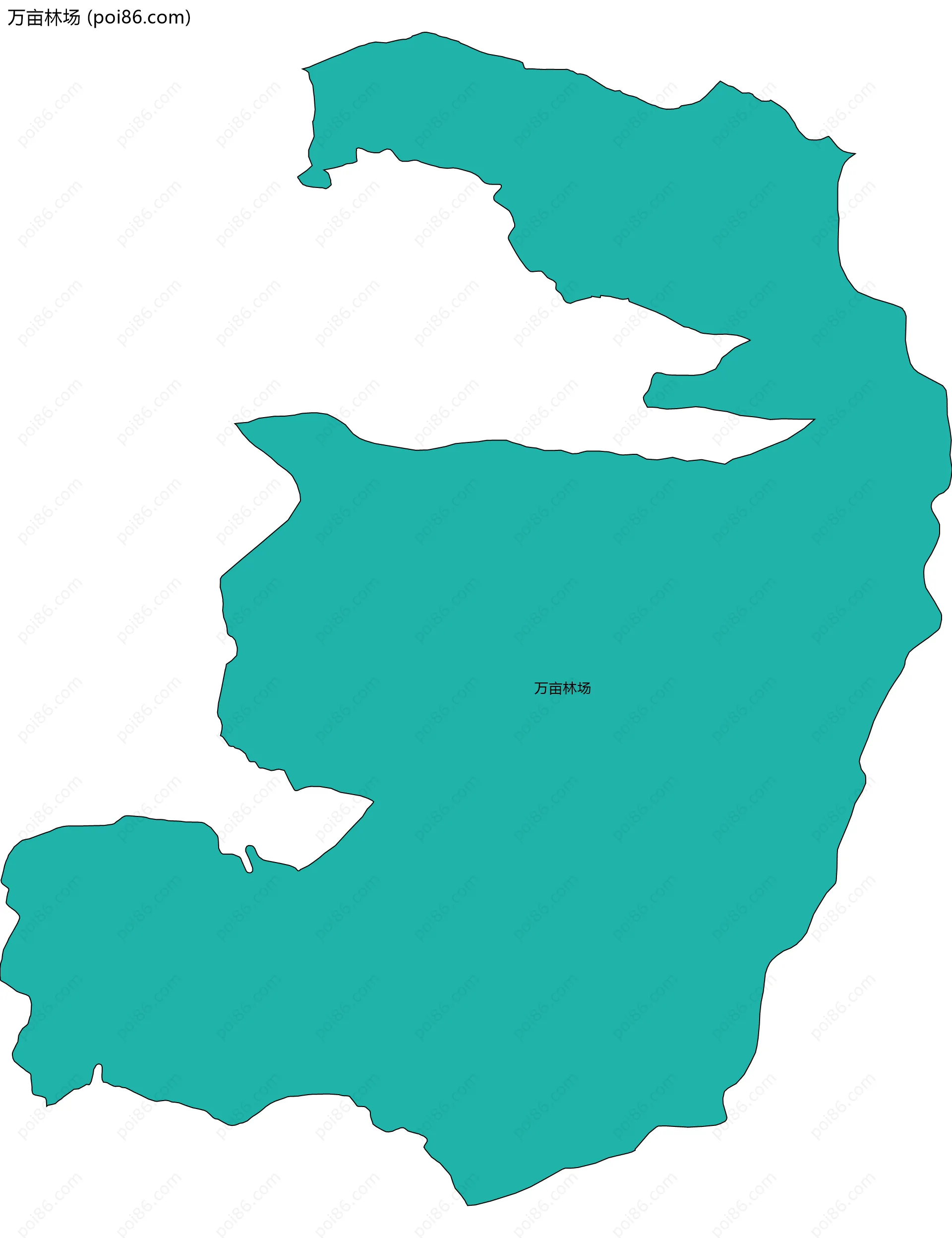 万亩林场边界地图