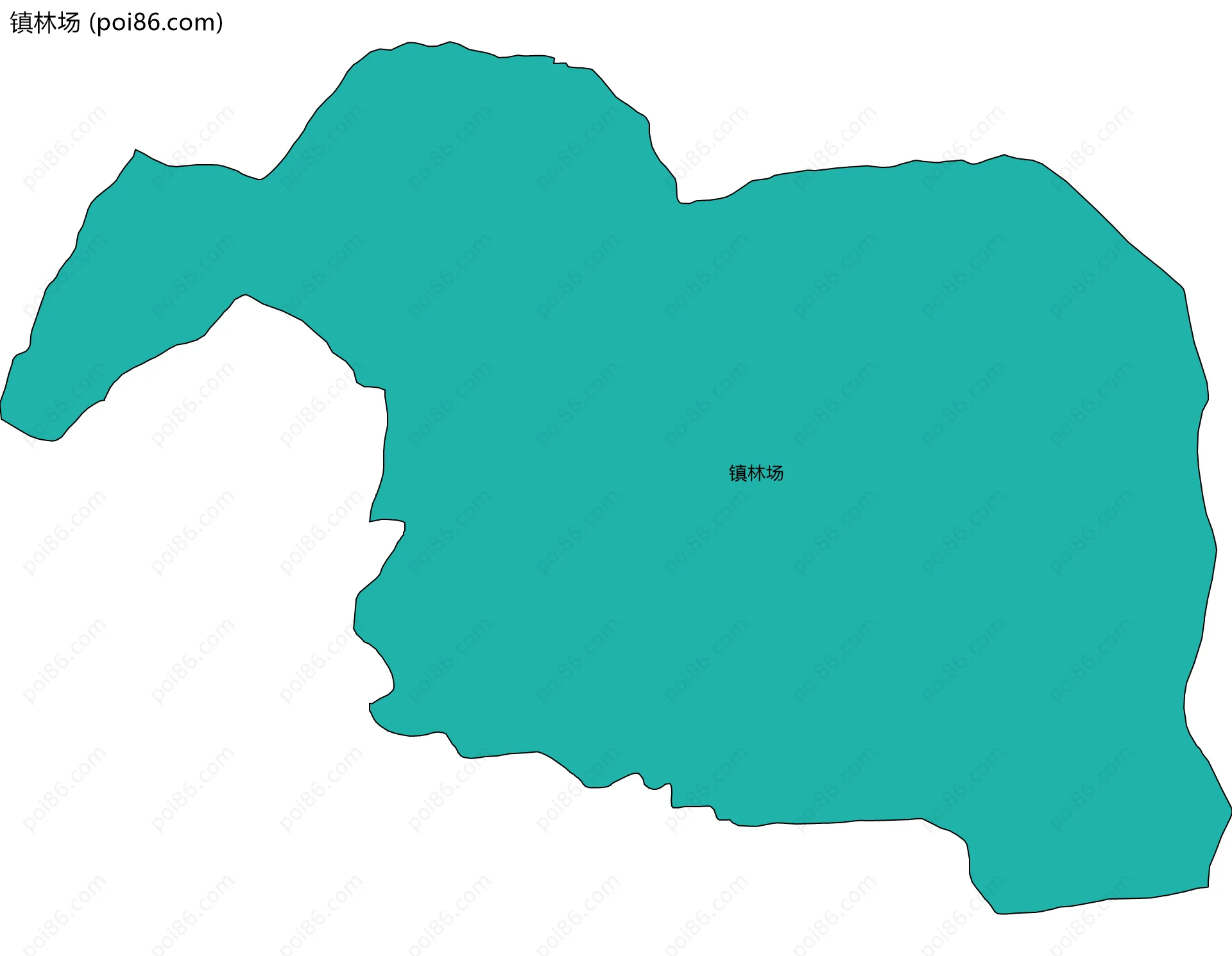 镇林场边界地图