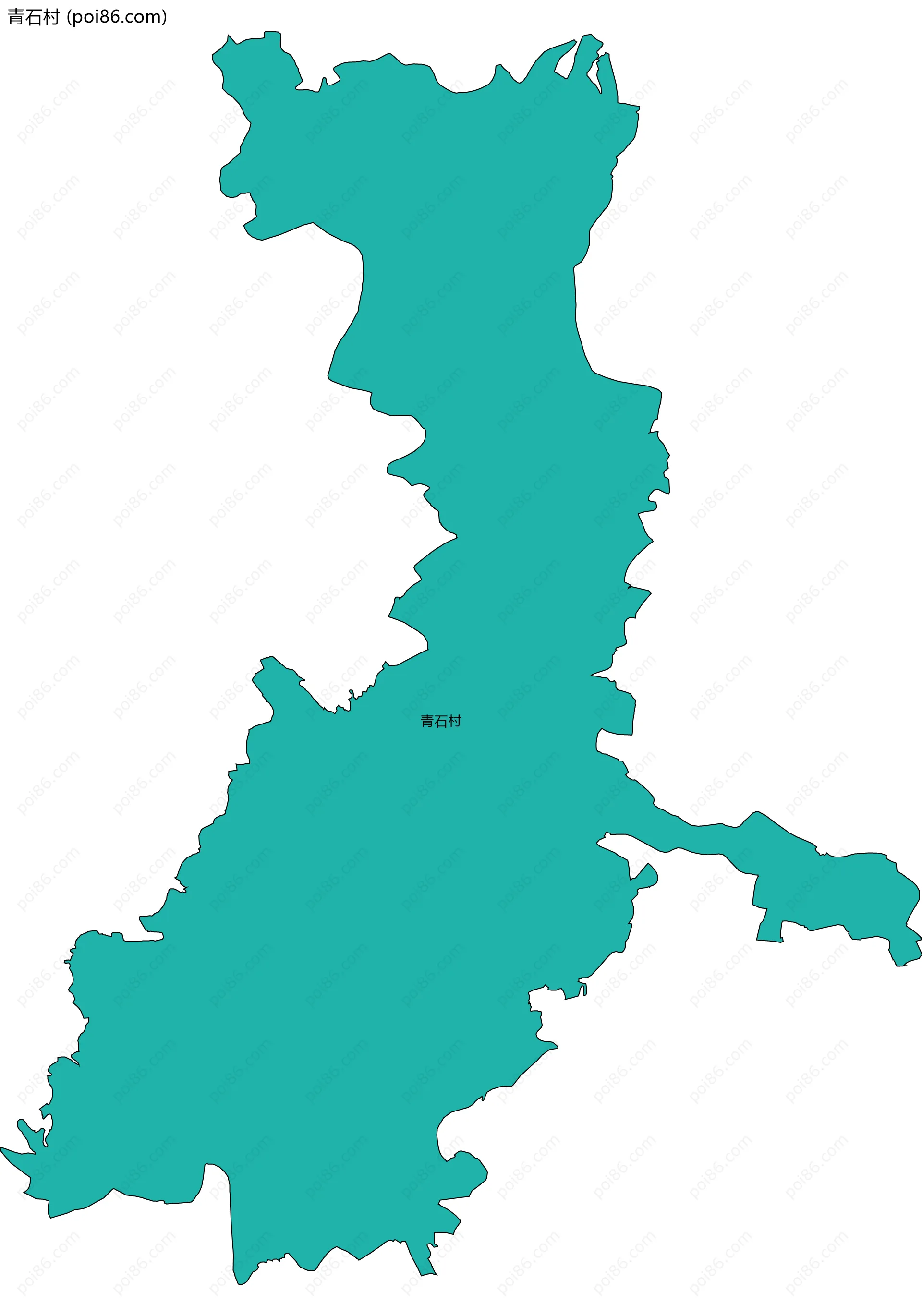 青石村边界地图