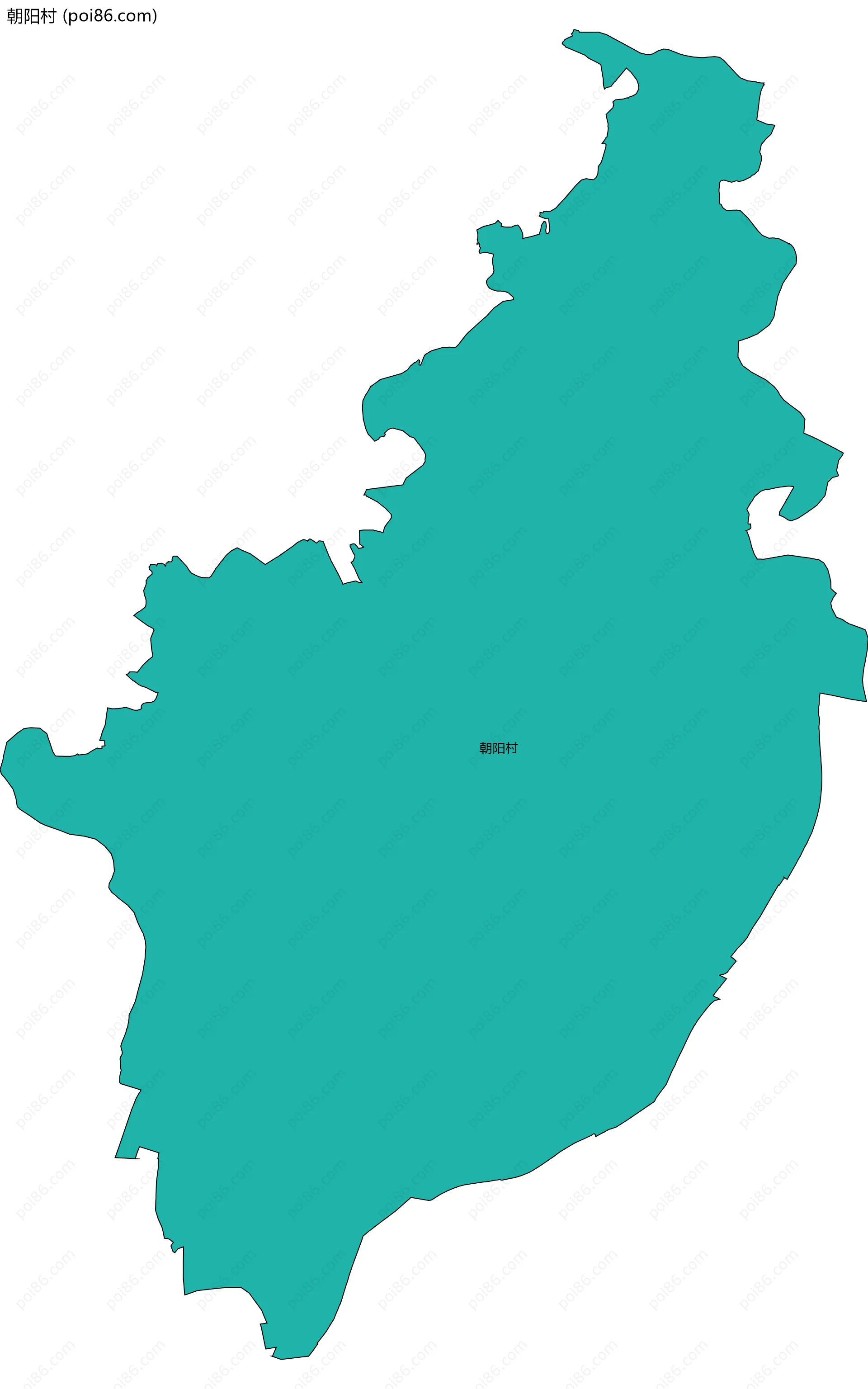 朝阳村边界地图