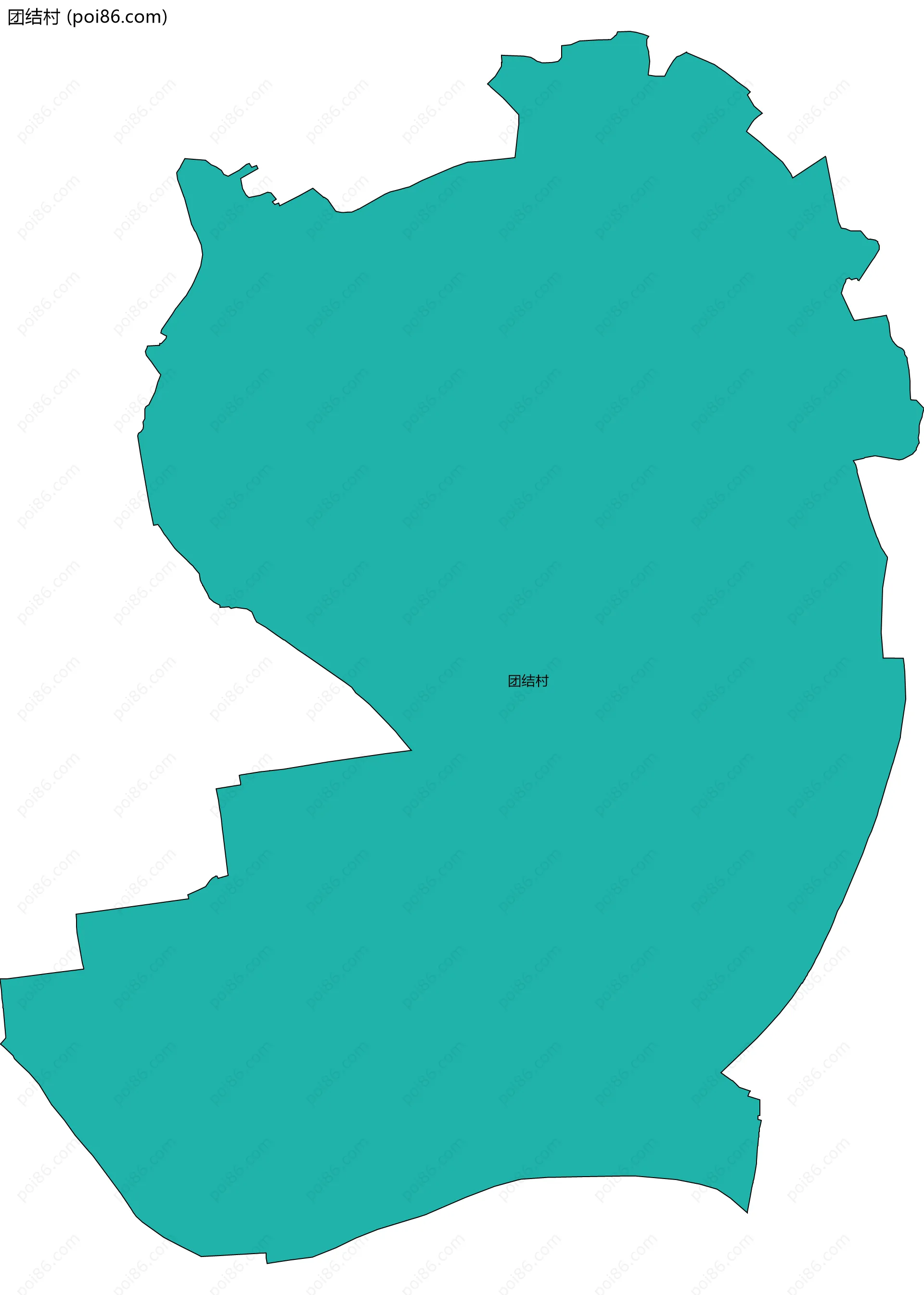 团结村边界地图