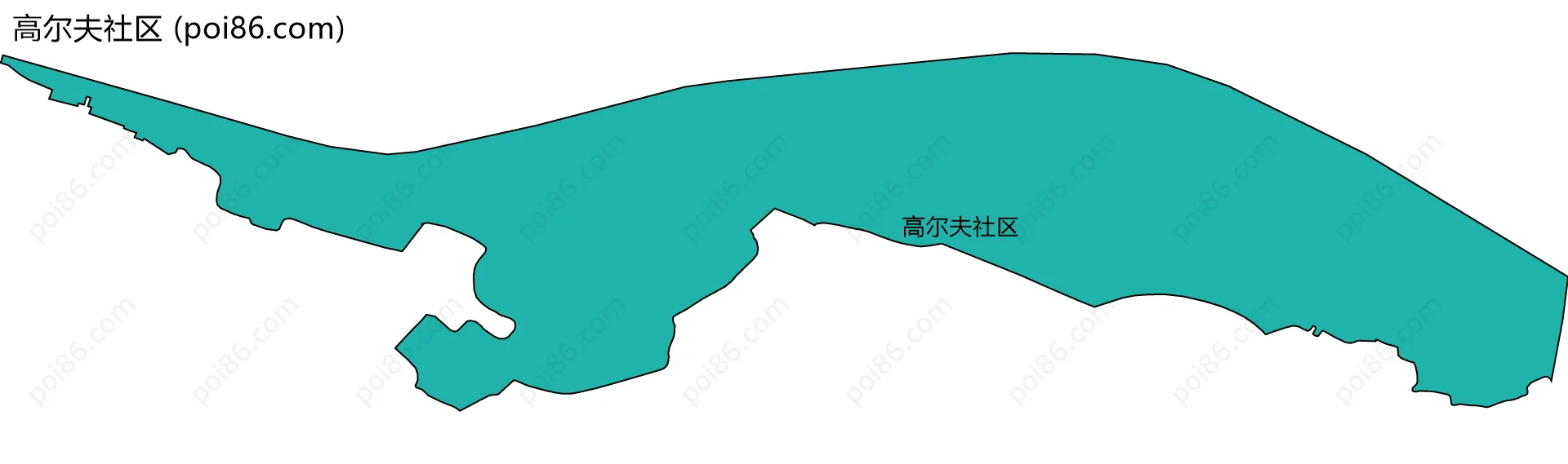 高尔夫社区边界地图