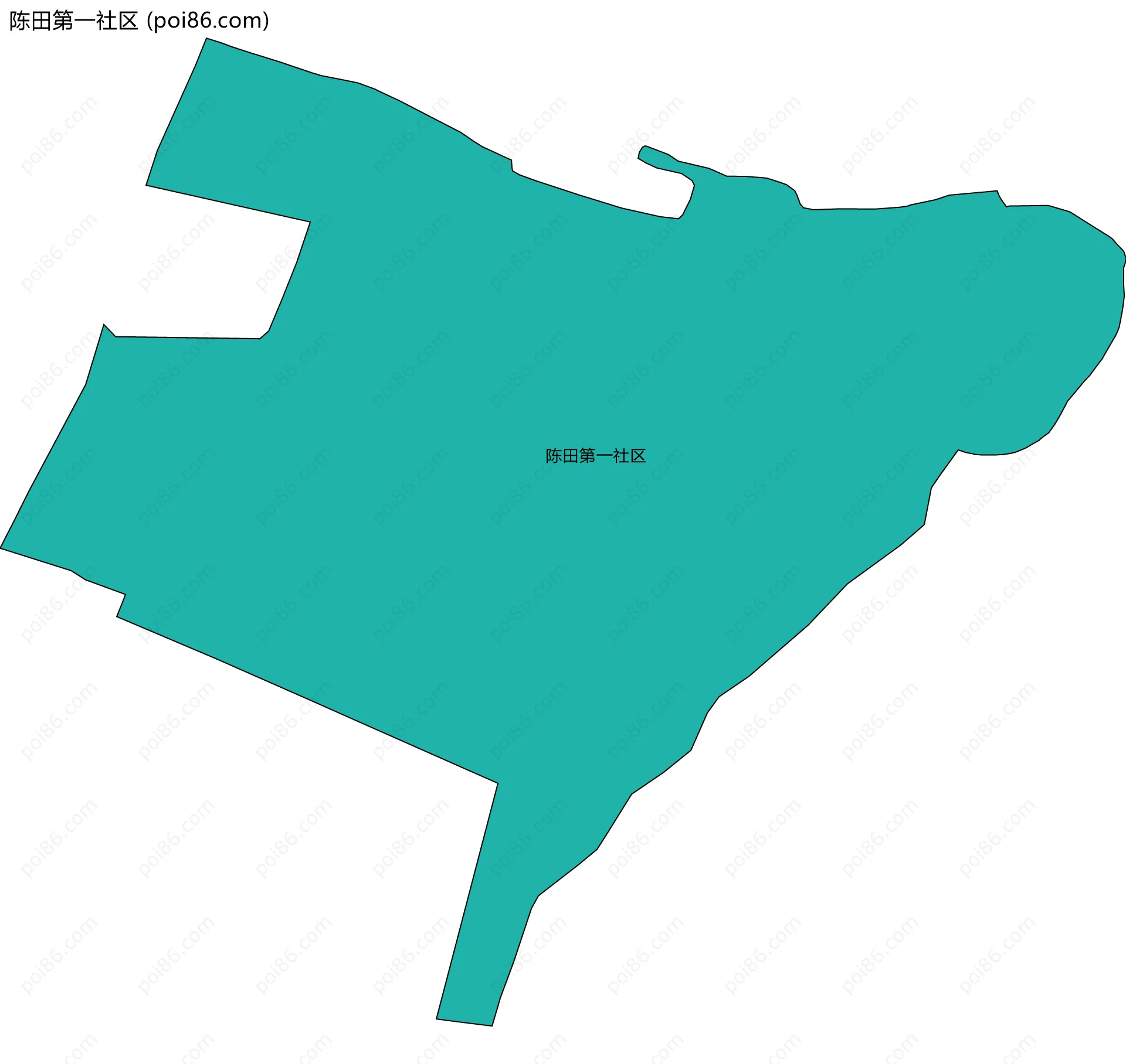 陈田第一社区边界地图