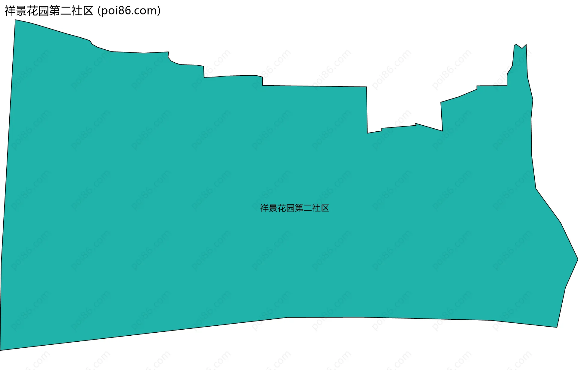 祥景花园第二社区边界地图