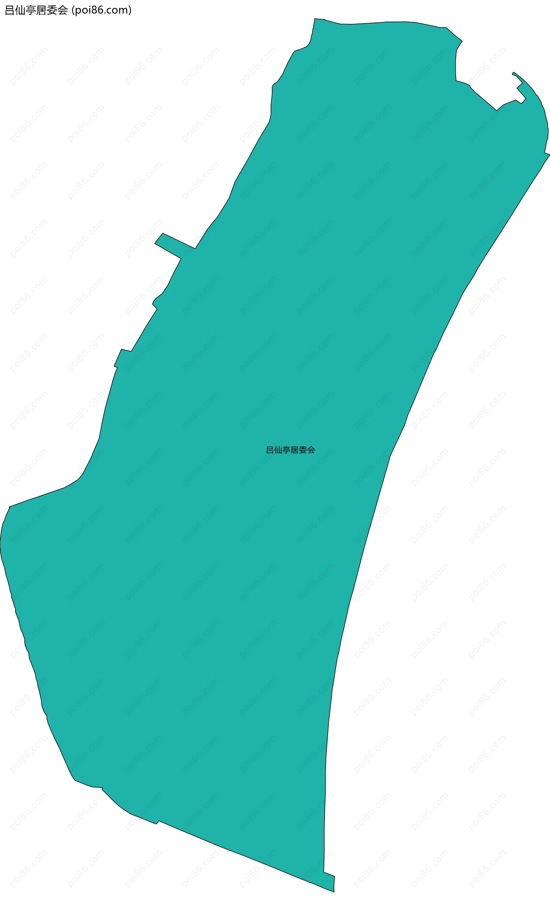 吕仙亭居委会边界地图