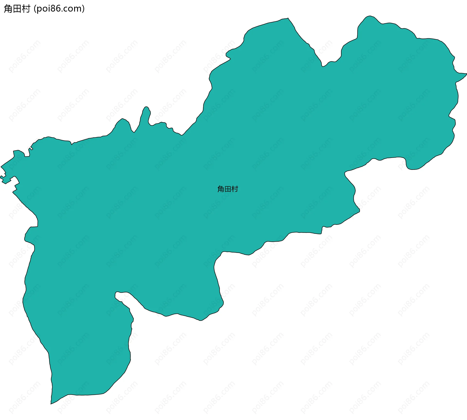 角田村边界地图