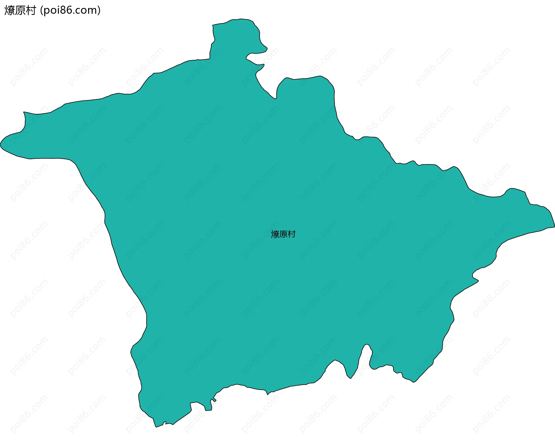 燎原村边界地图