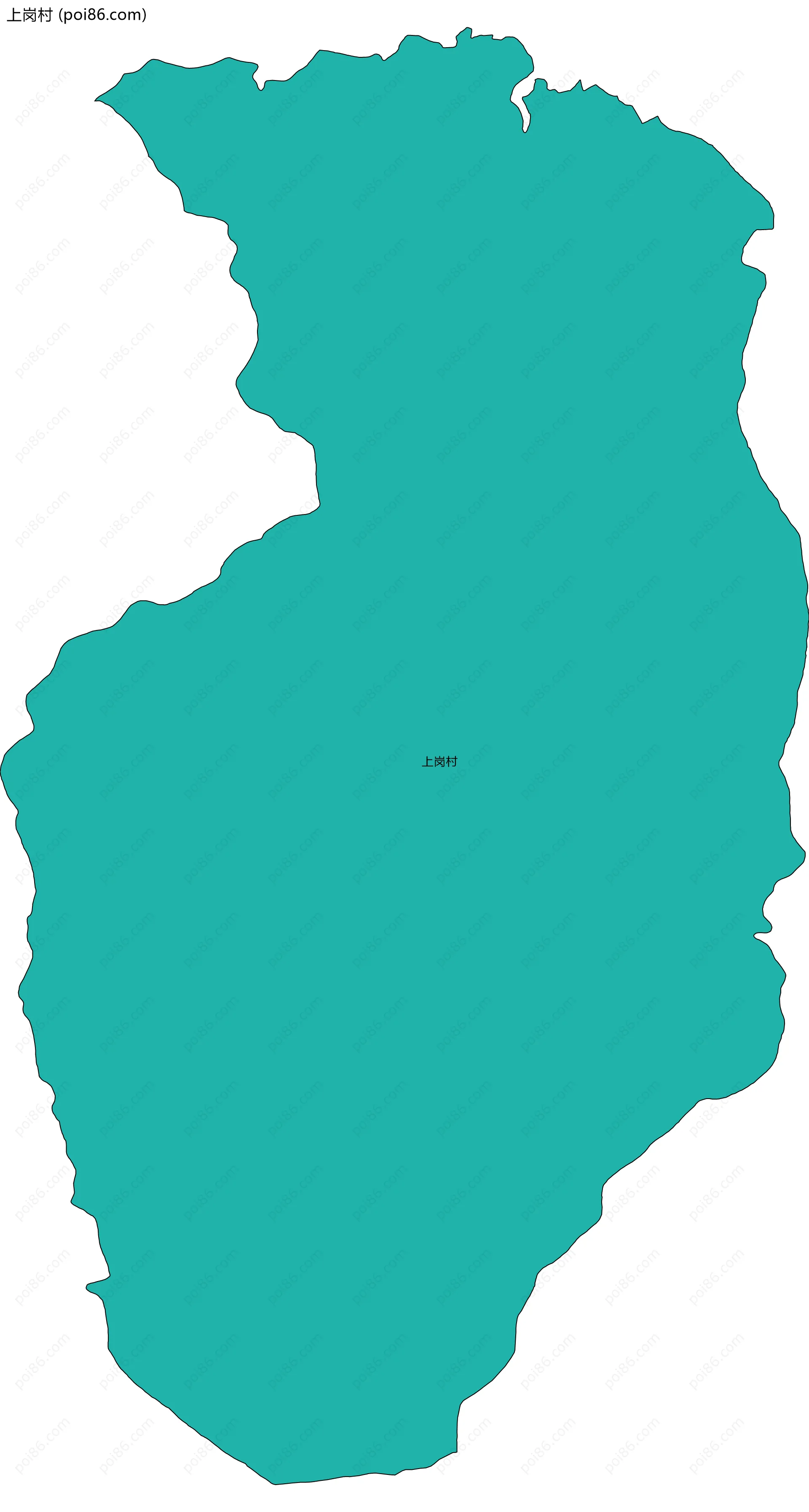 上岗村边界地图