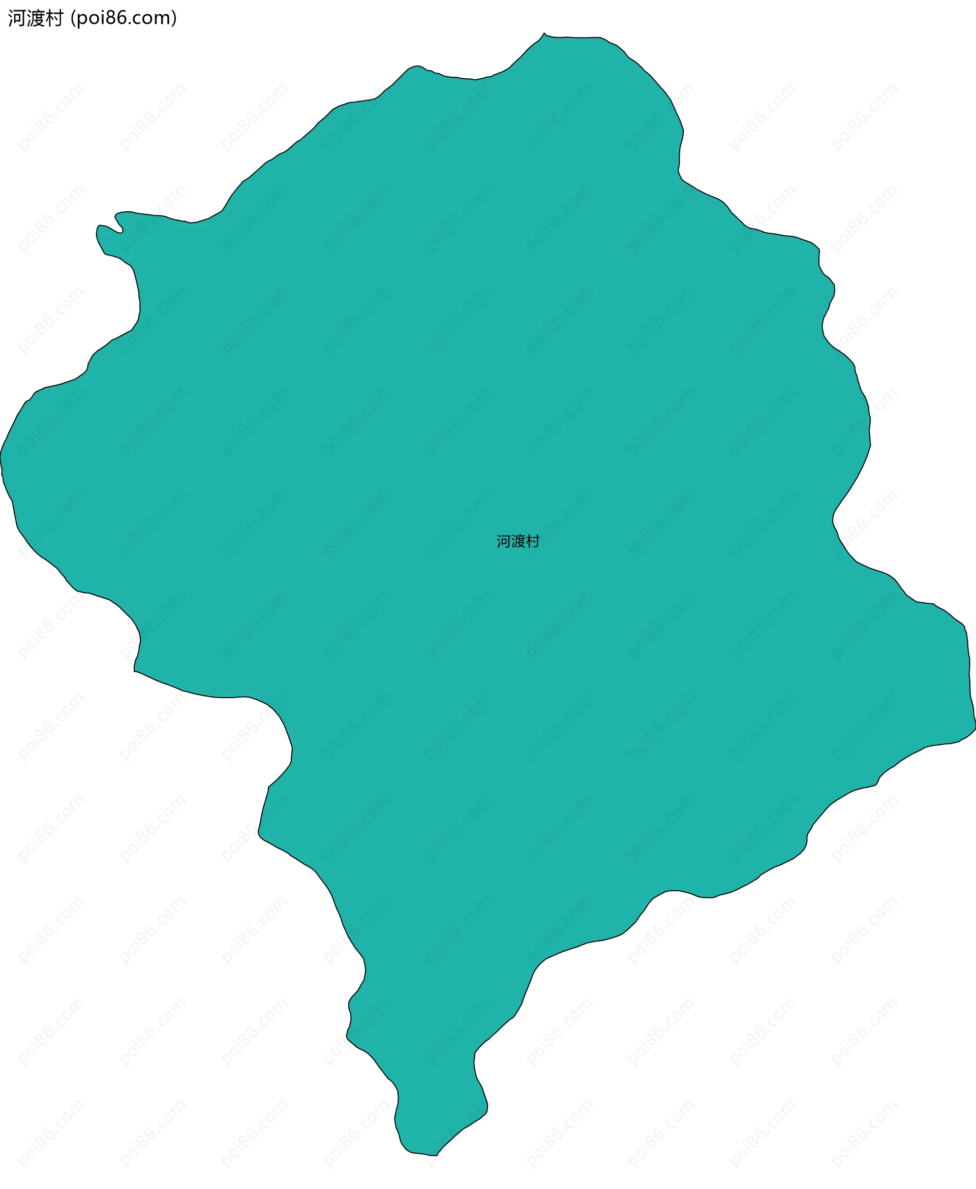 河渡村边界地图