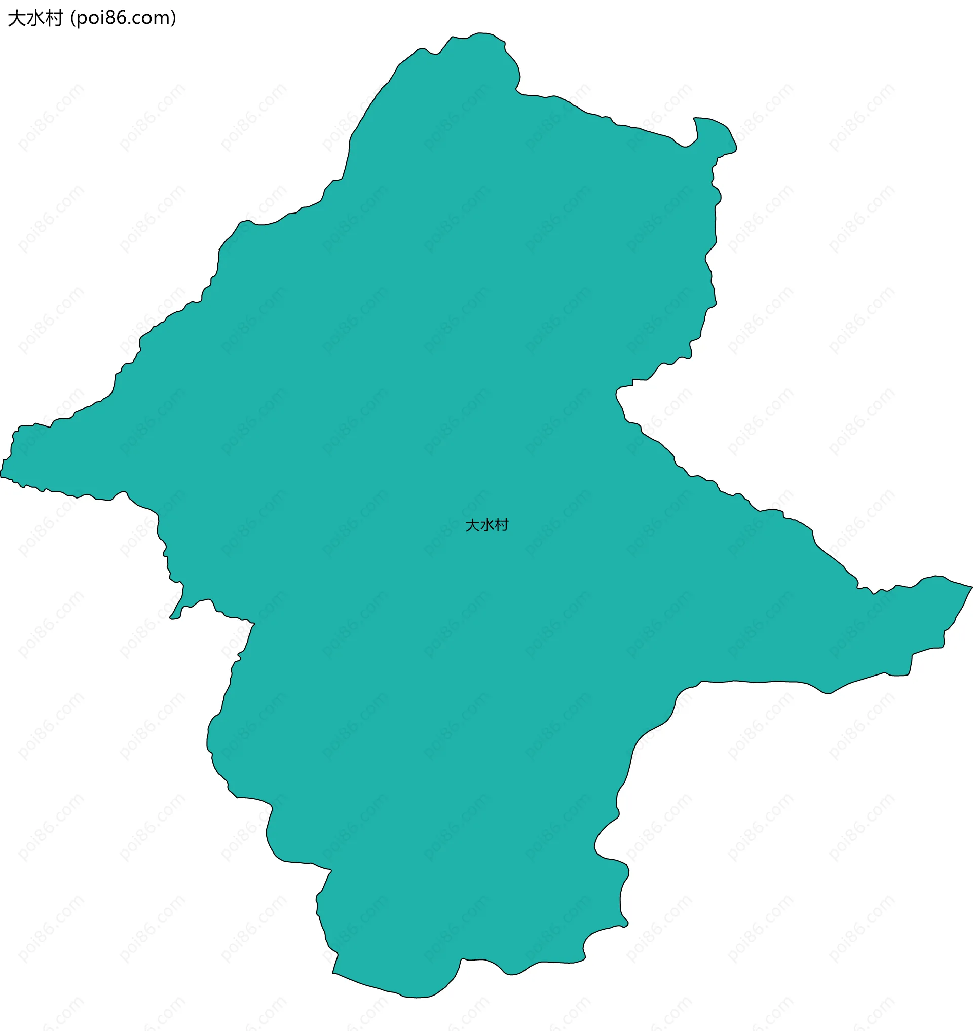 大水村边界地图