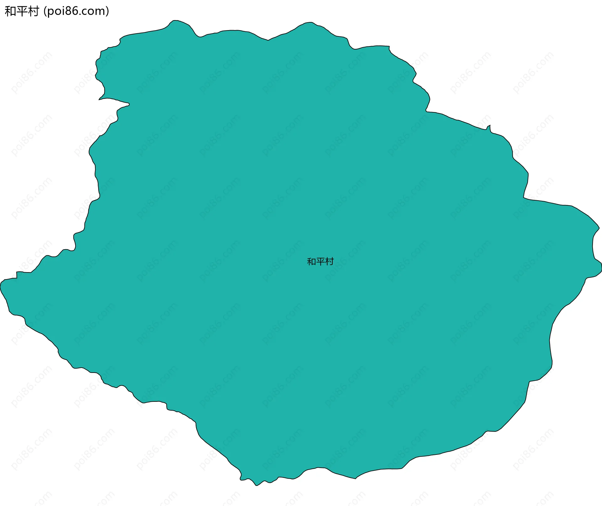 和平村边界地图