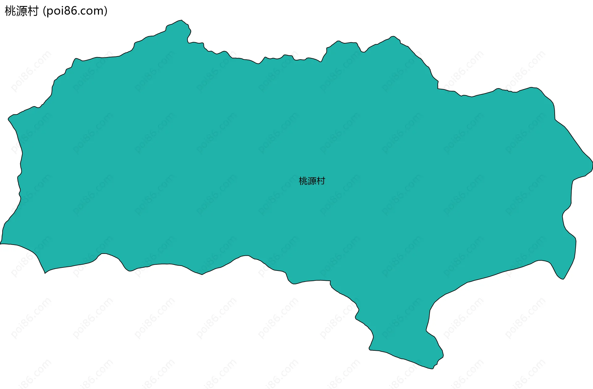 桃源村边界地图