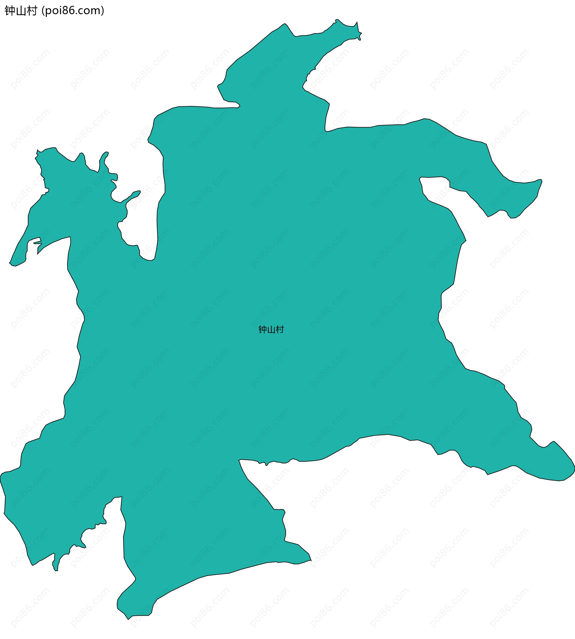 钟山村边界地图