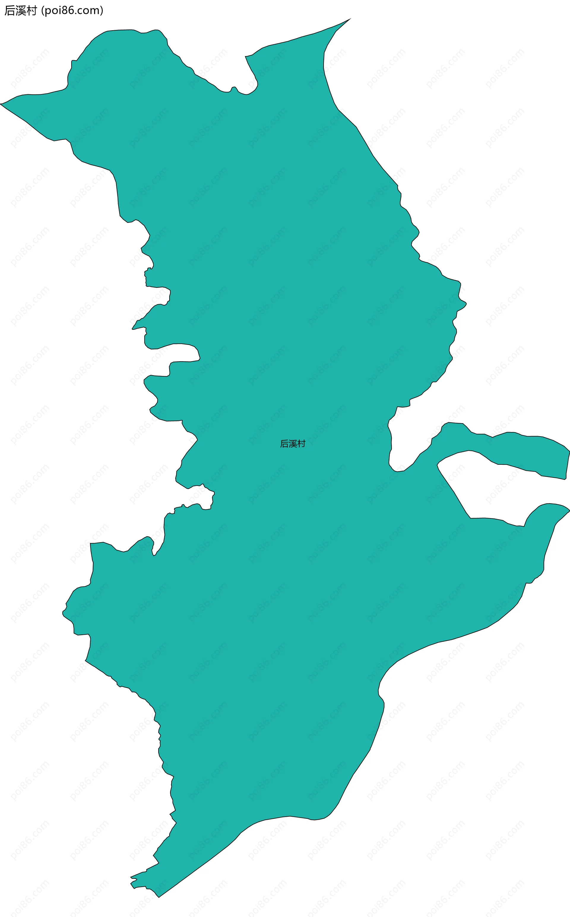 后溪村边界地图