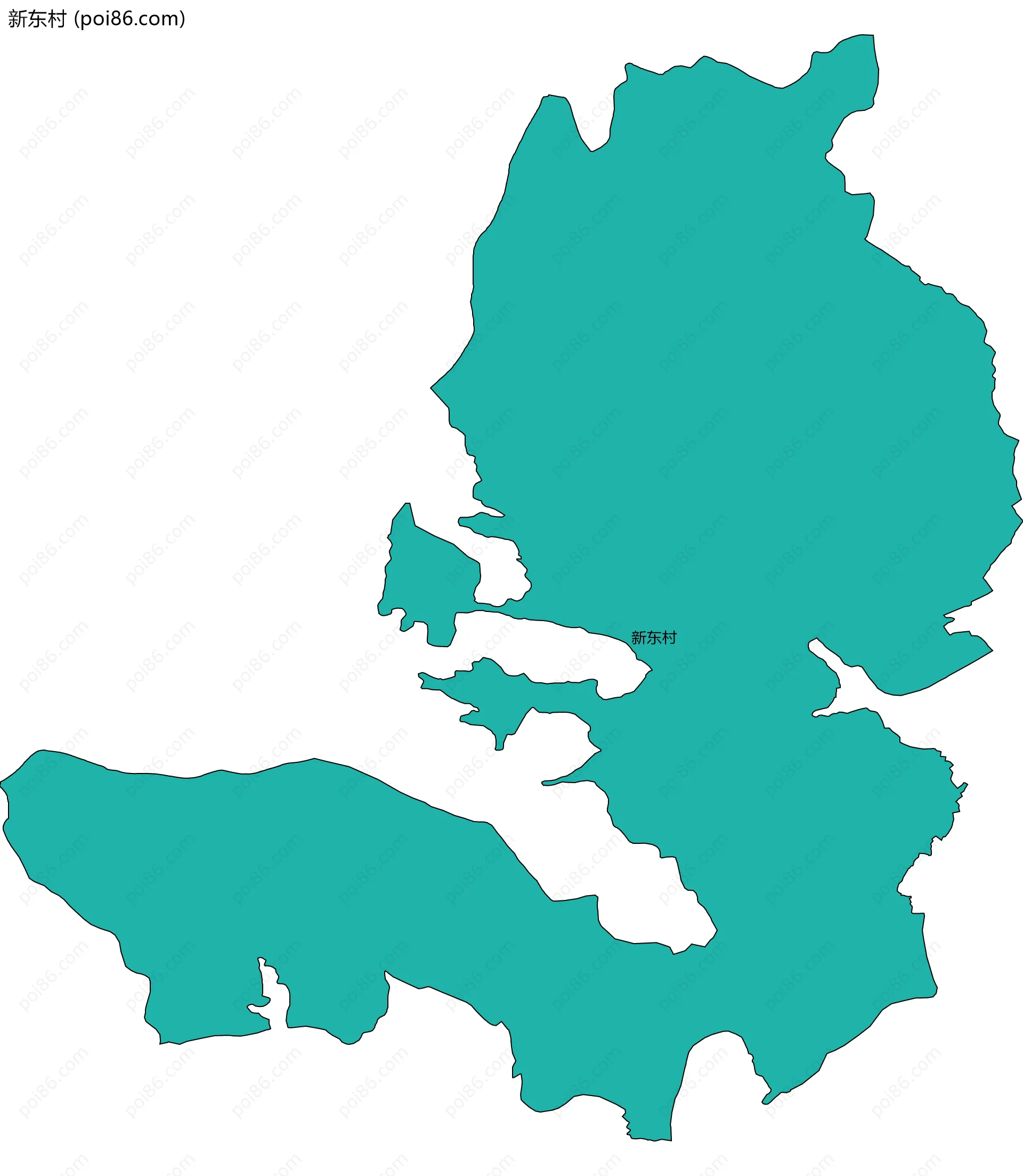 新东村边界地图