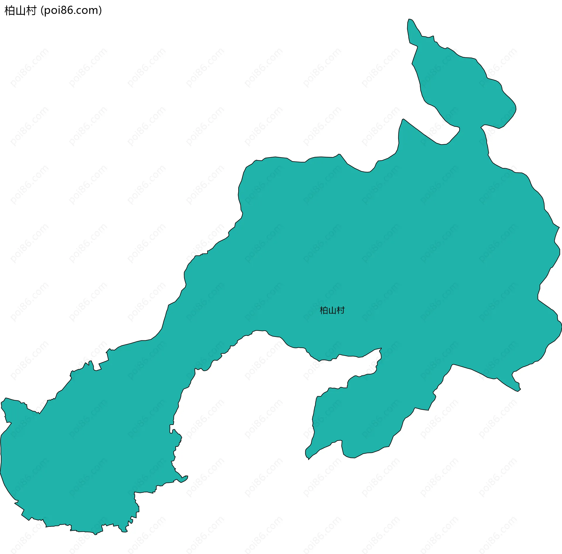 柏山村边界地图