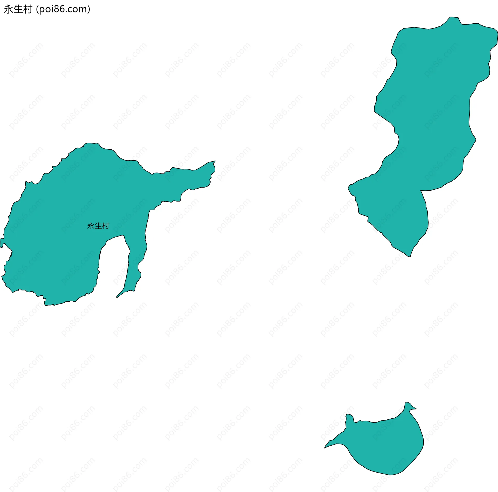 永生村边界地图