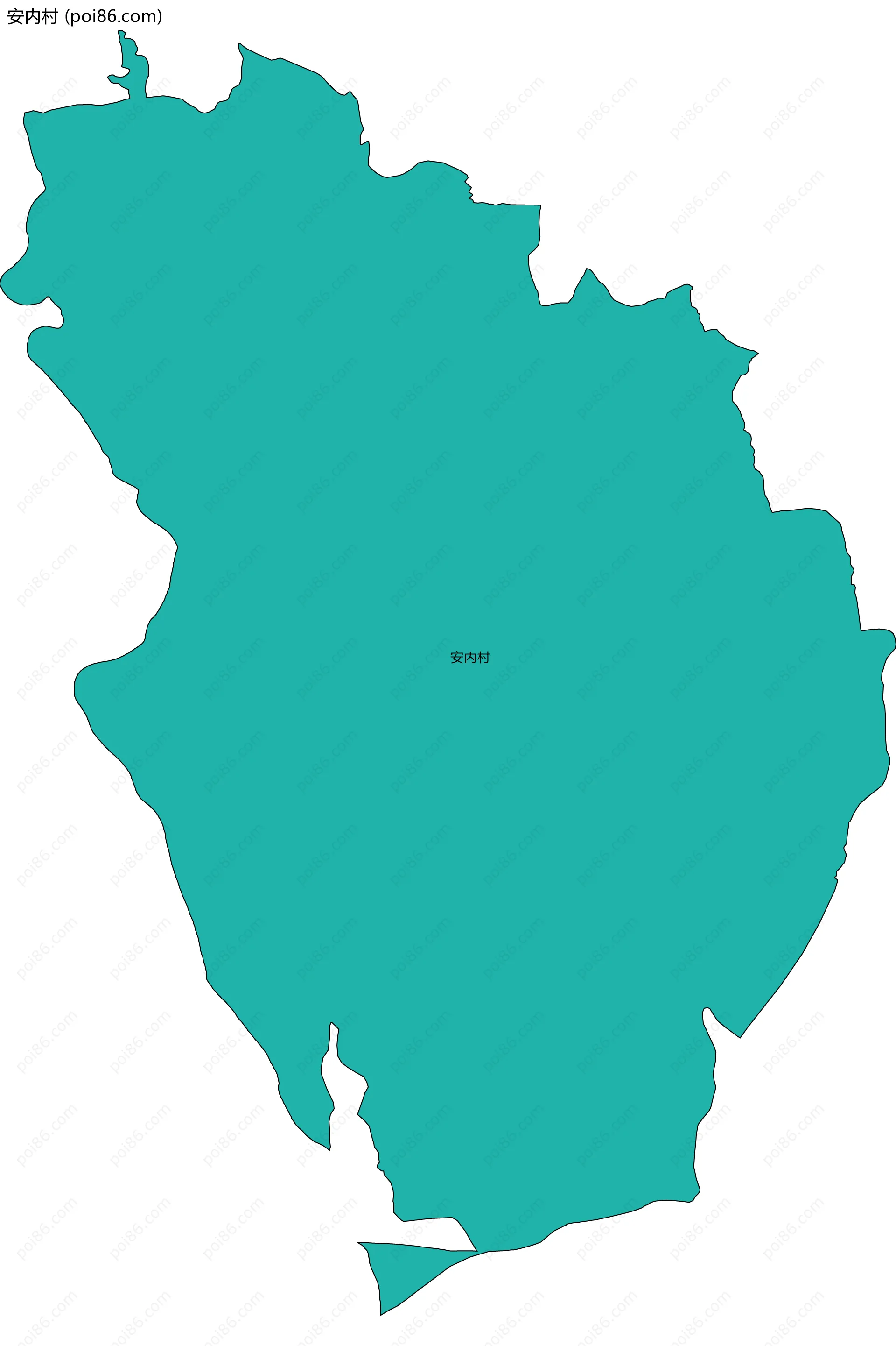 安内村边界地图