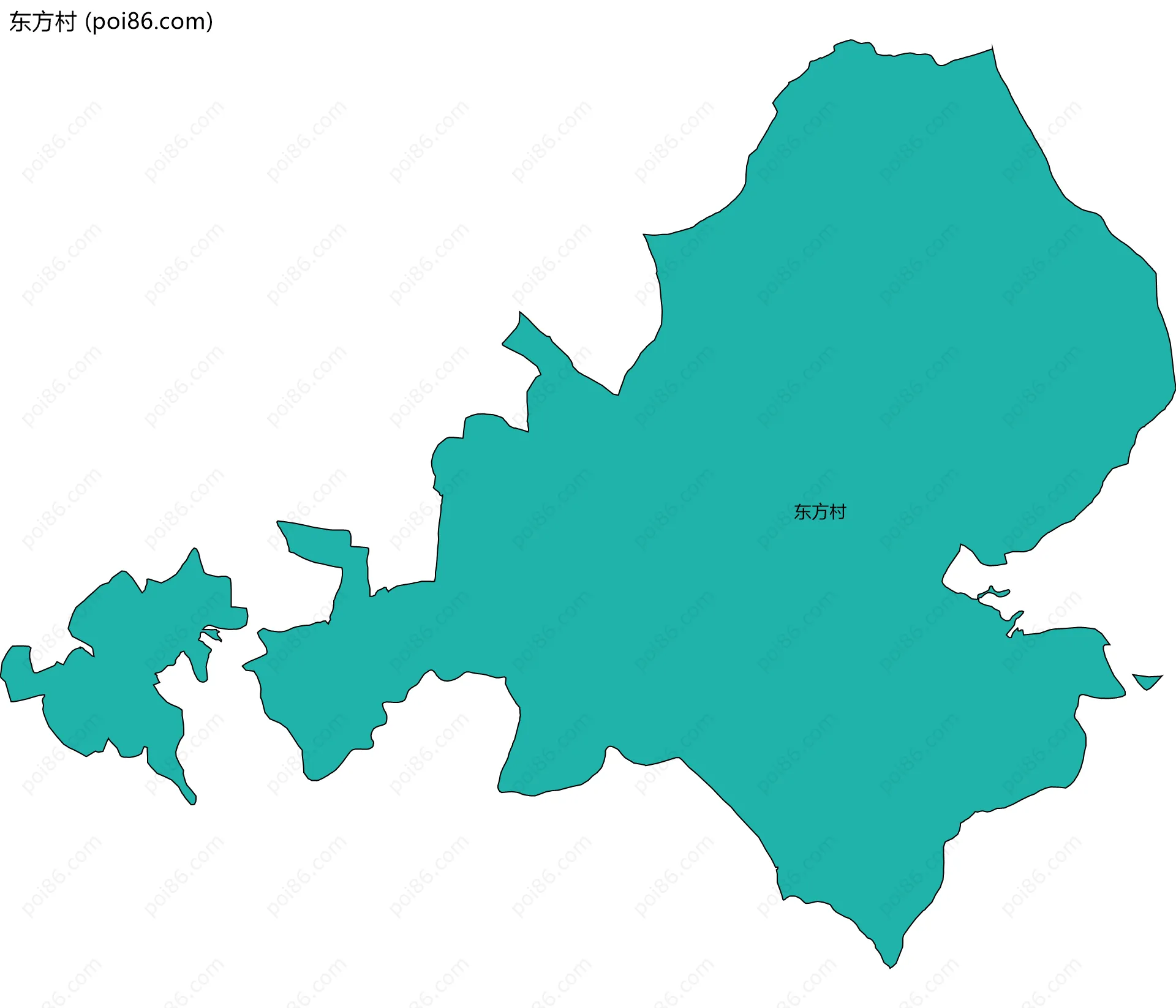 东方村边界地图