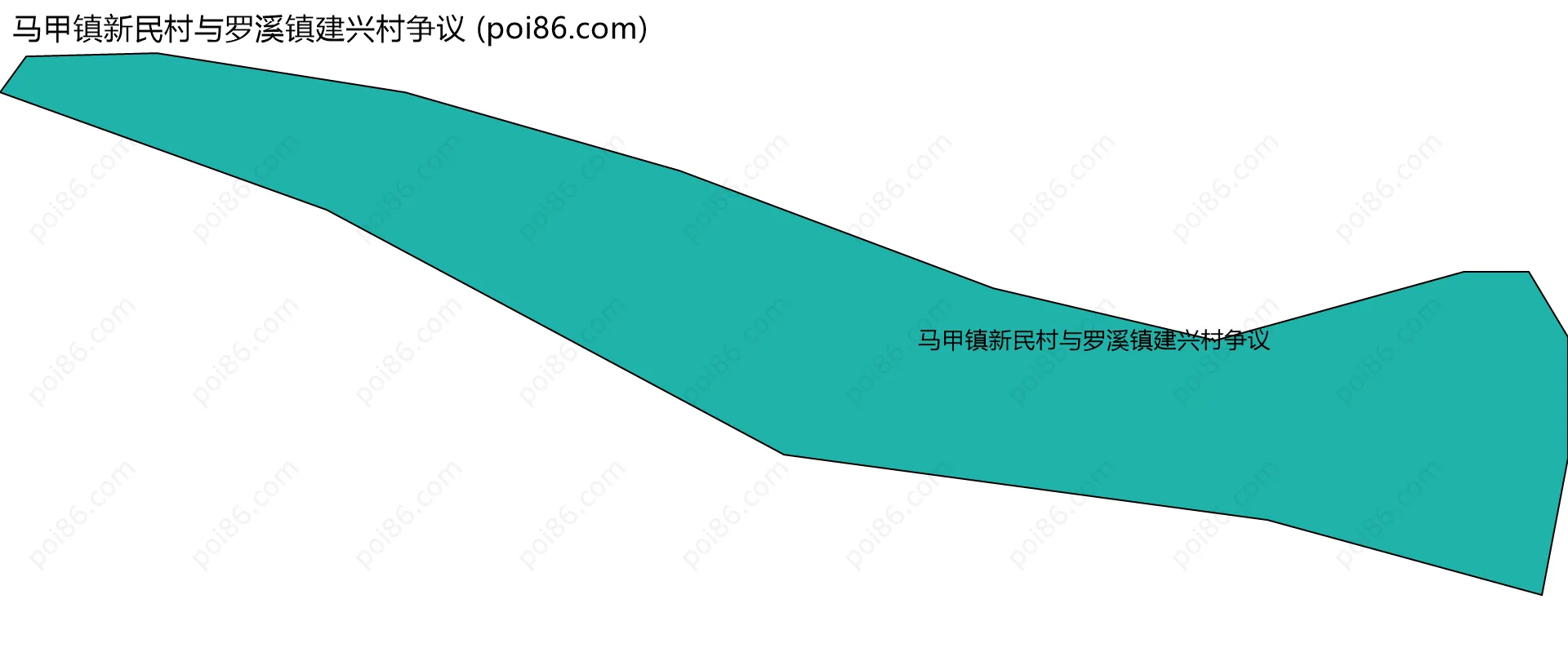 马甲镇新民村与罗溪镇建兴村争议边界地图