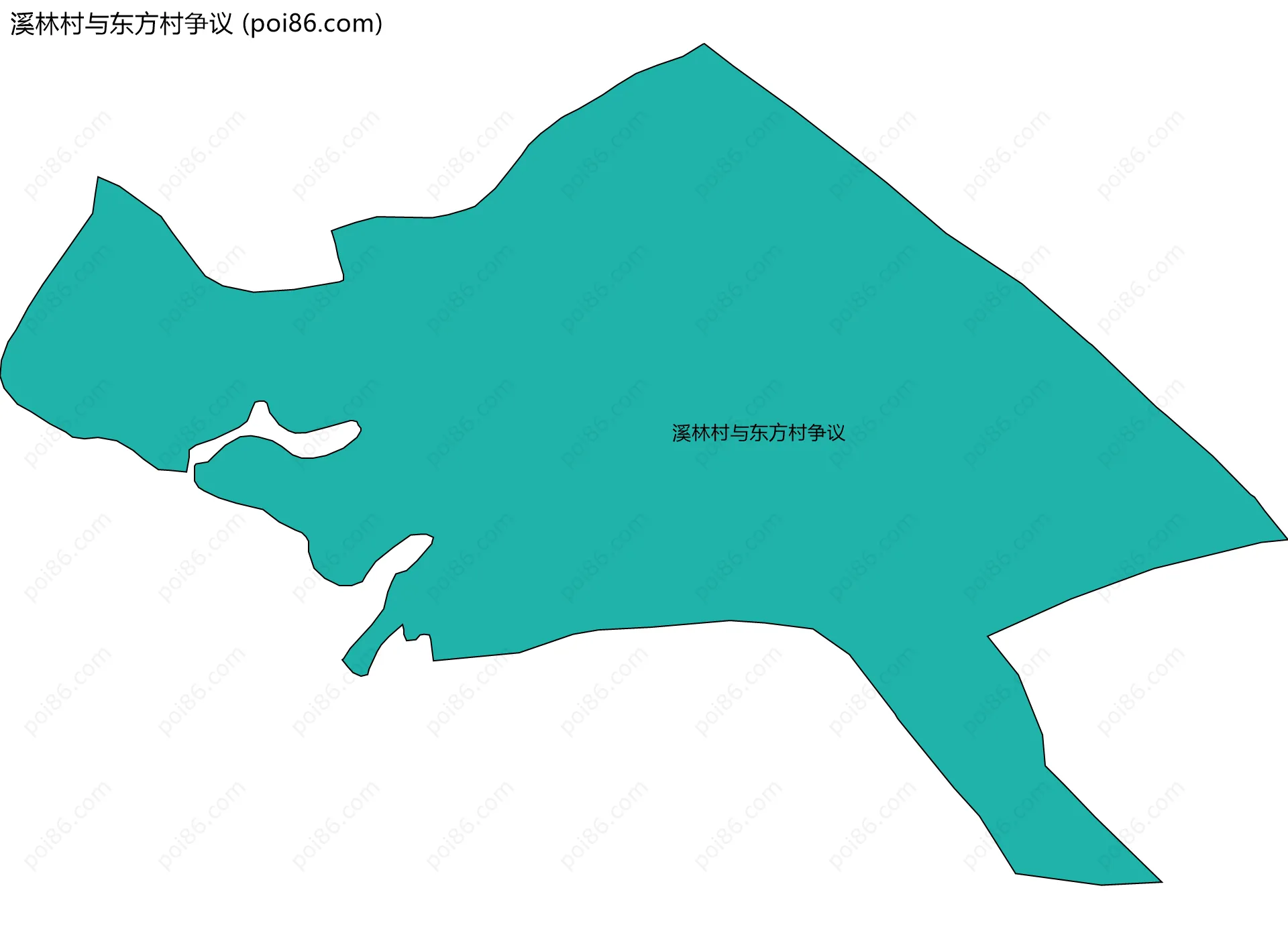 溪林村与东方村争议边界地图