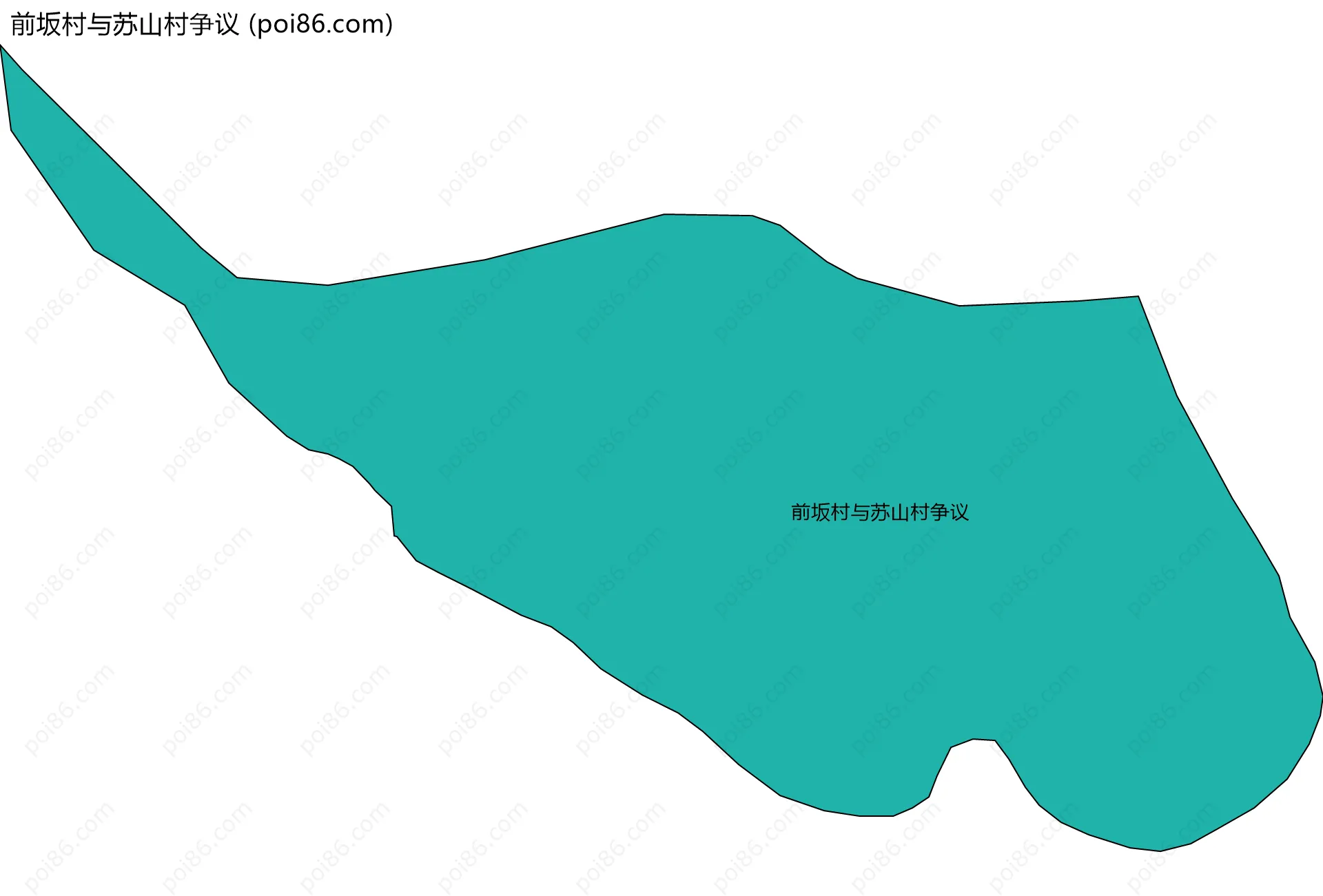 前坂村与苏山村争议边界地图