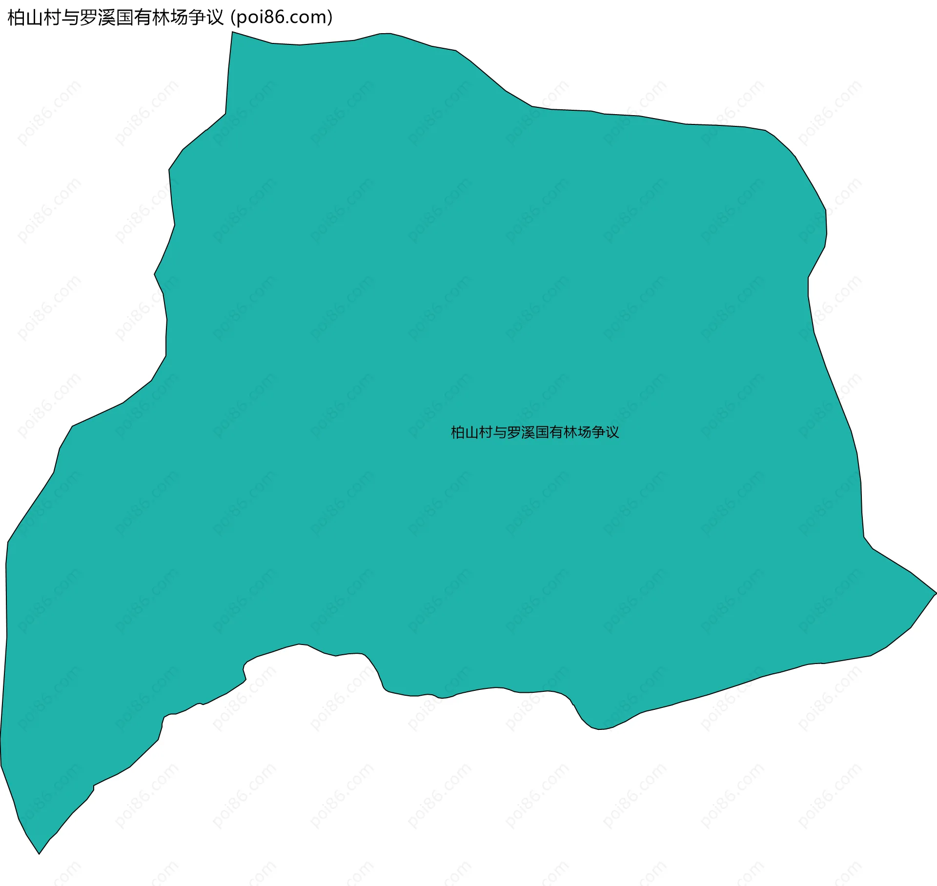 柏山村与罗溪国有林场争议边界地图
