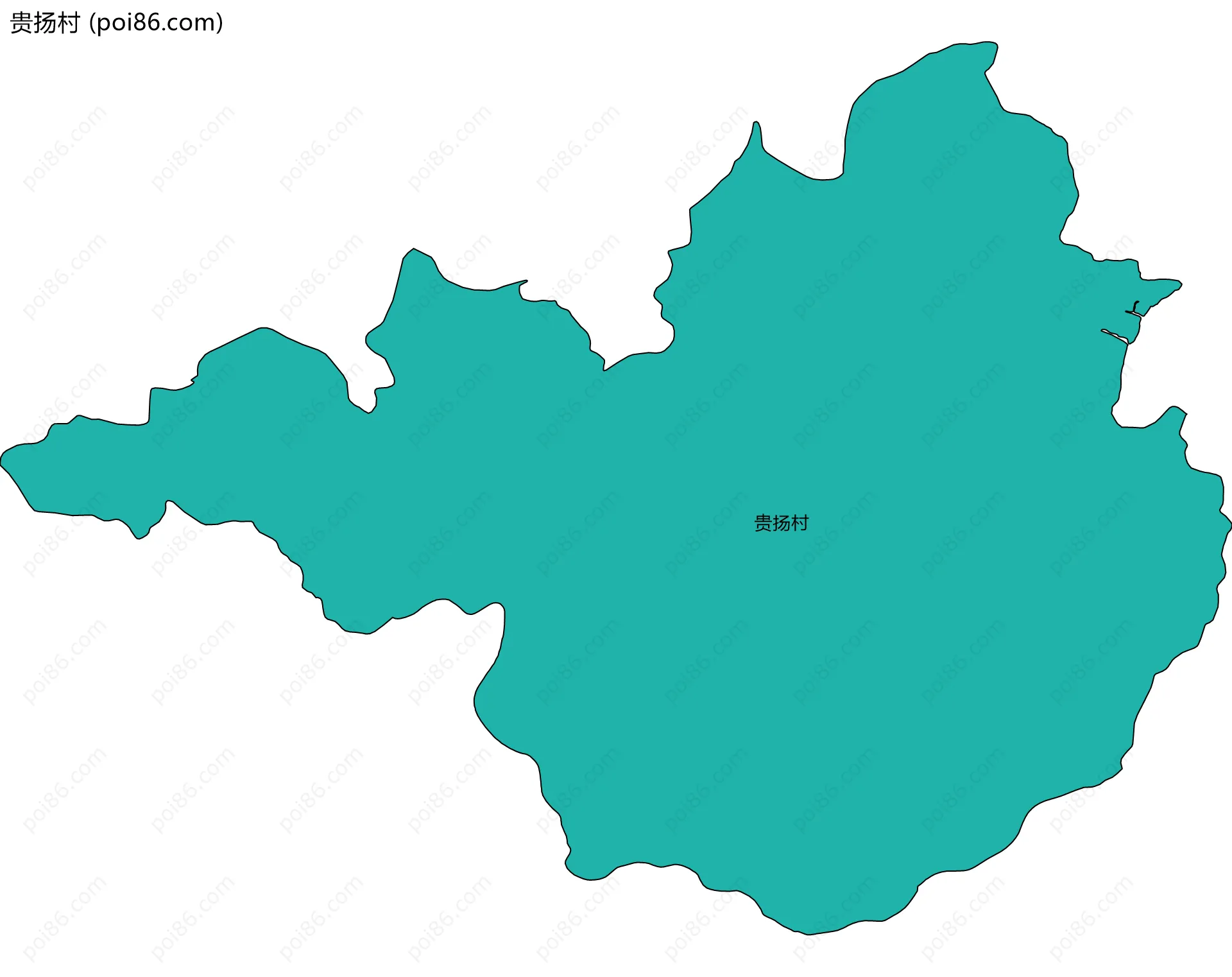 贵扬村边界地图