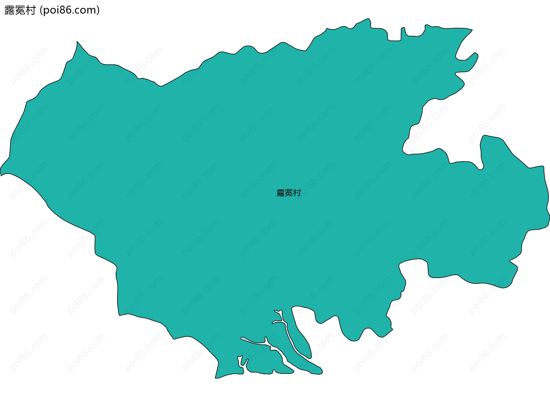 露冕村边界地图