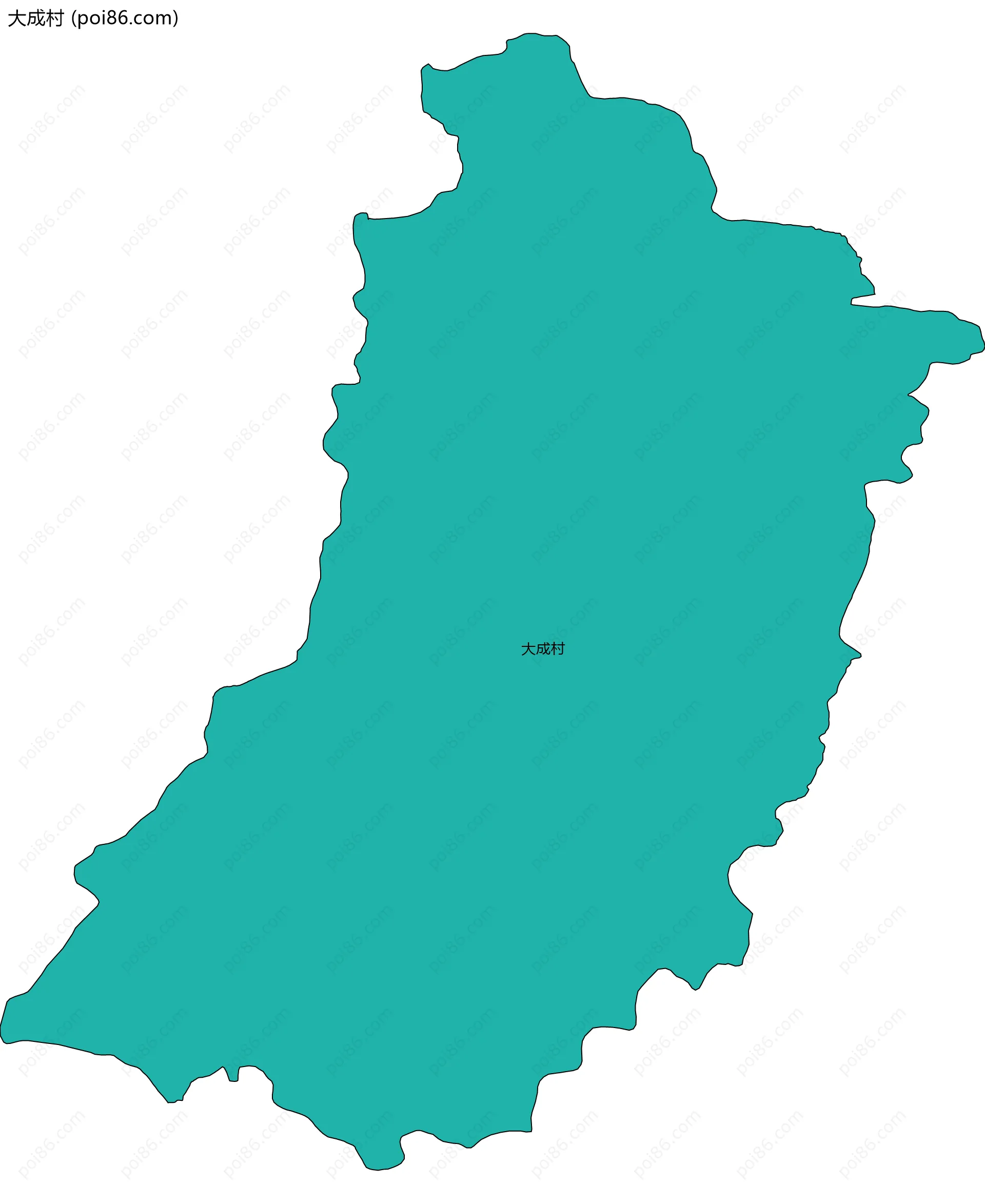 大成村边界地图