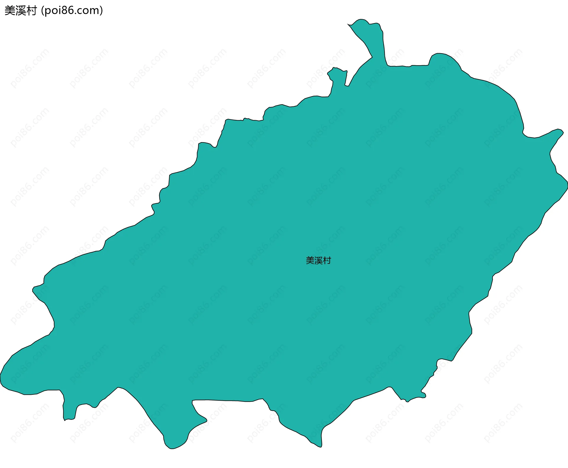 美溪村边界地图