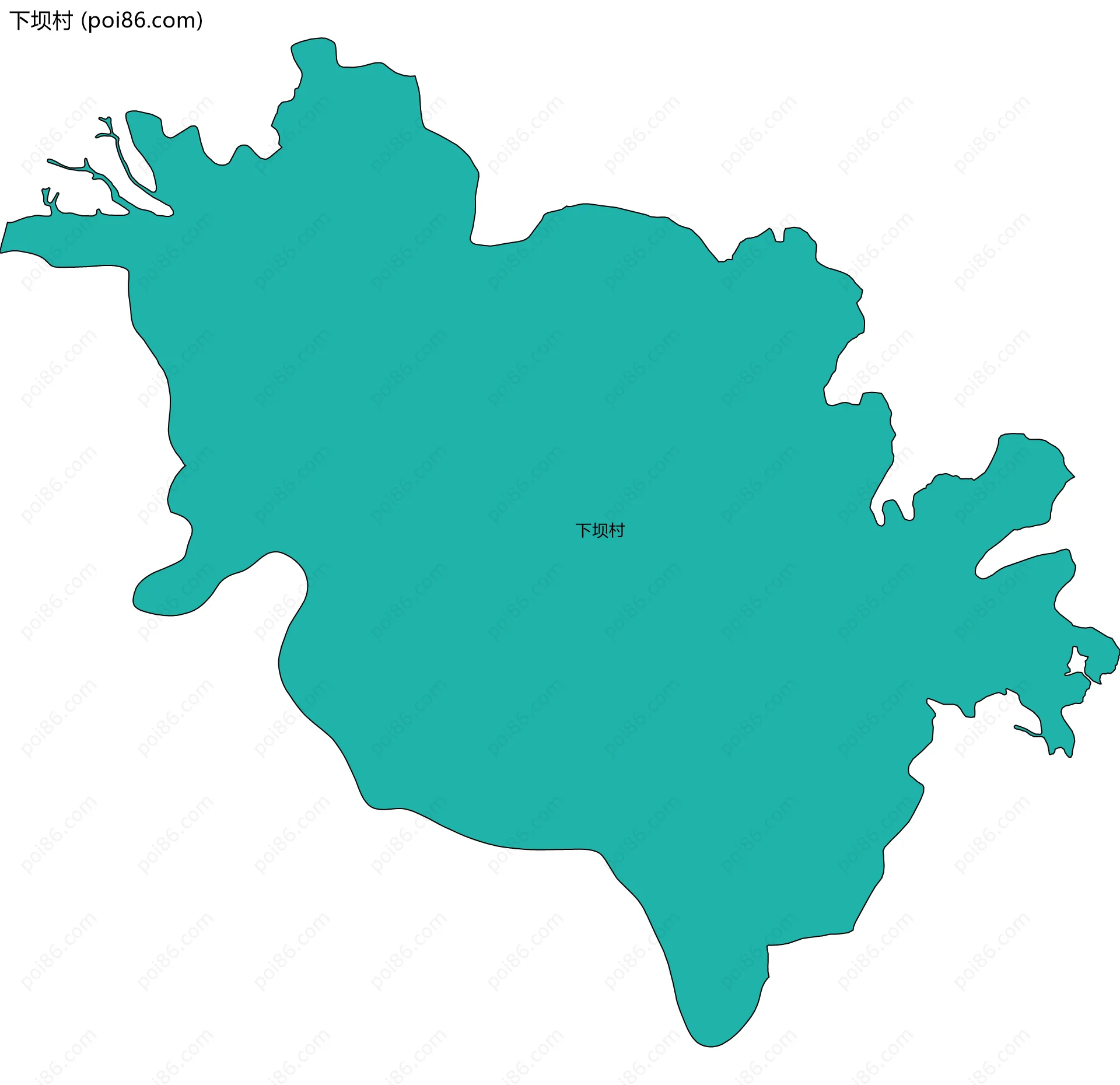 下坝村边界地图