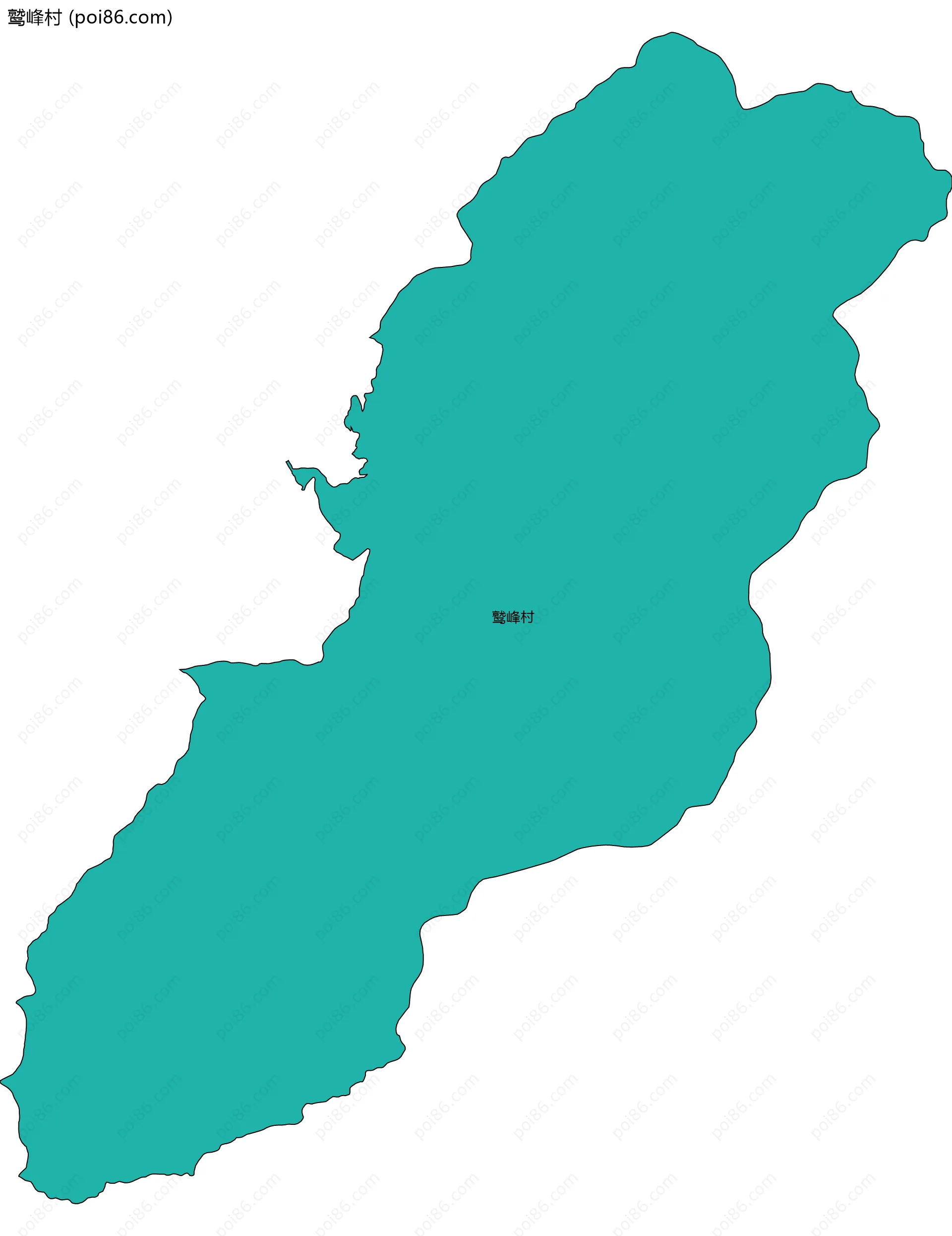 鹫峰村边界地图