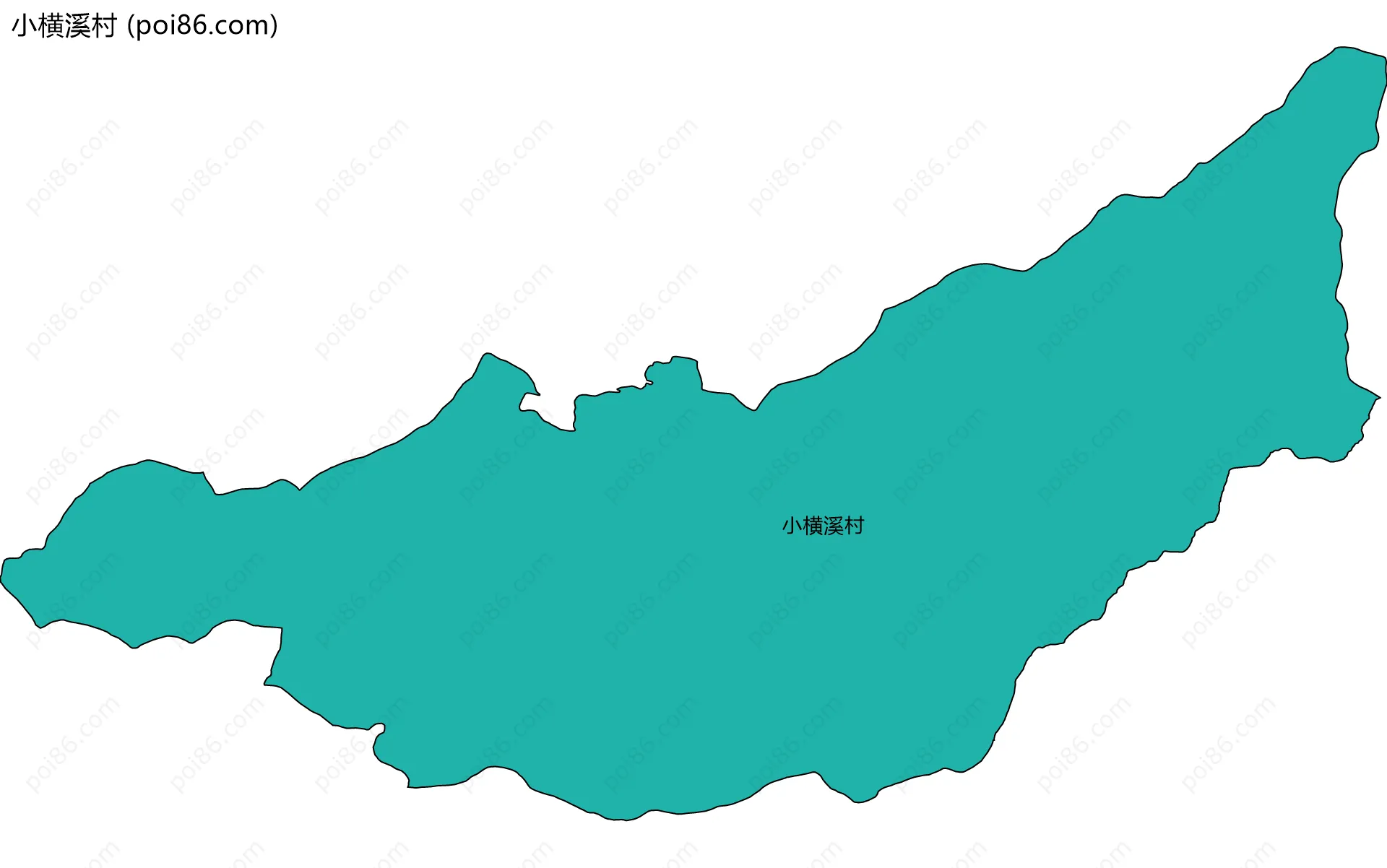 小横溪村边界地图