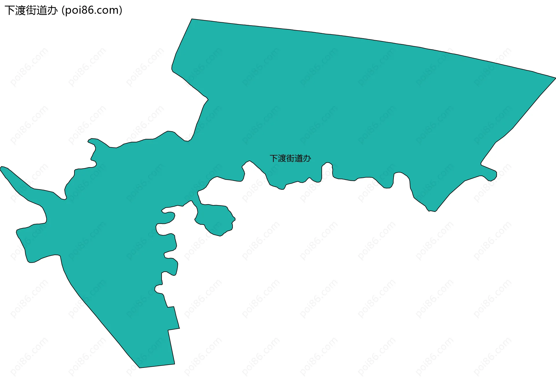下渡街道办边界地图