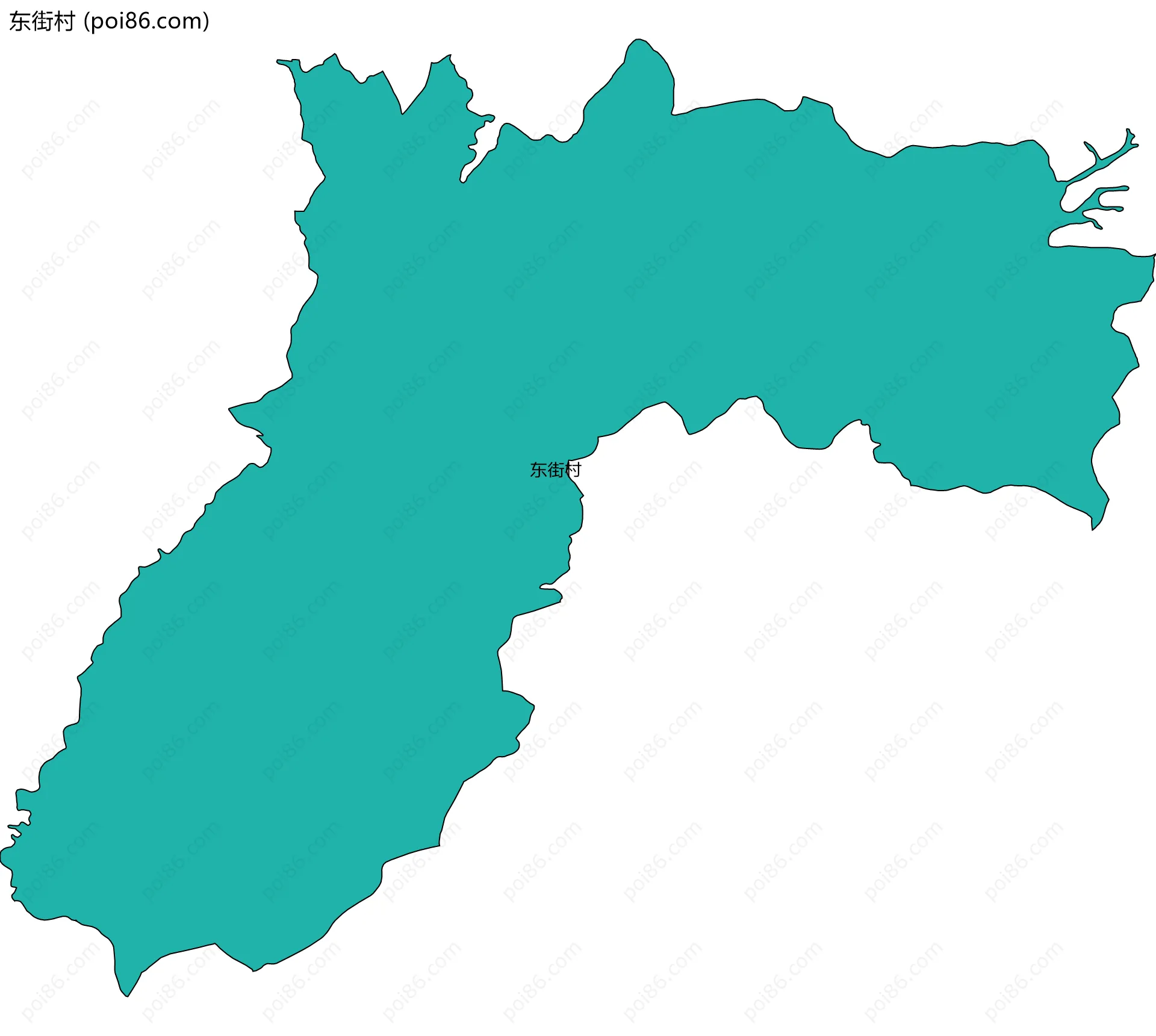 东街村边界地图