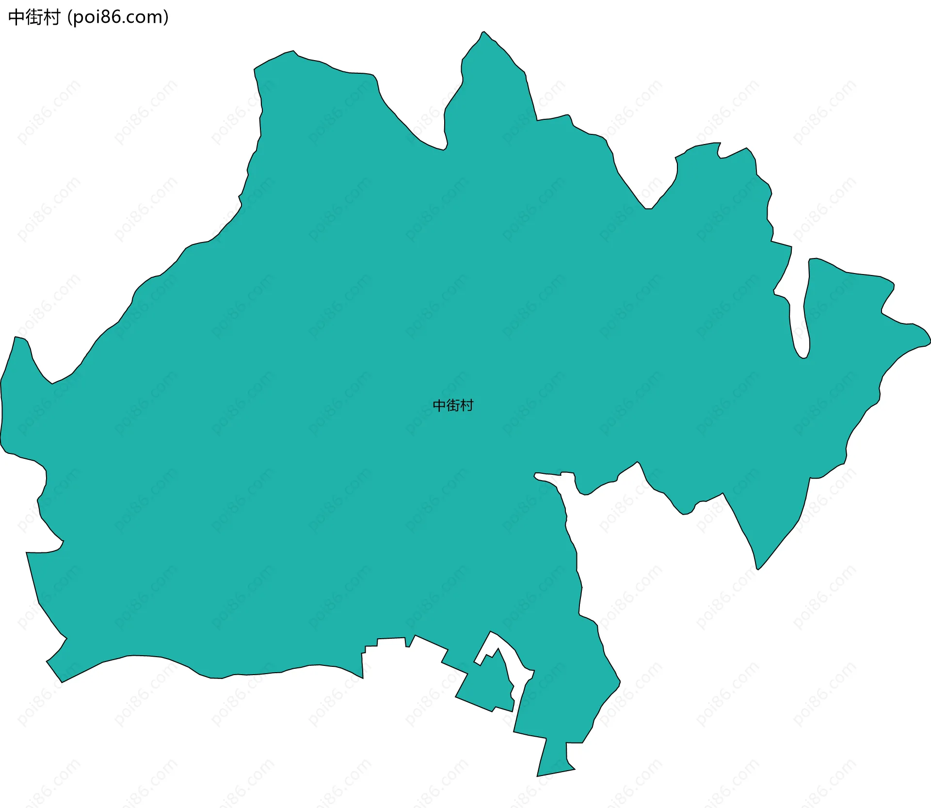 中街村边界地图