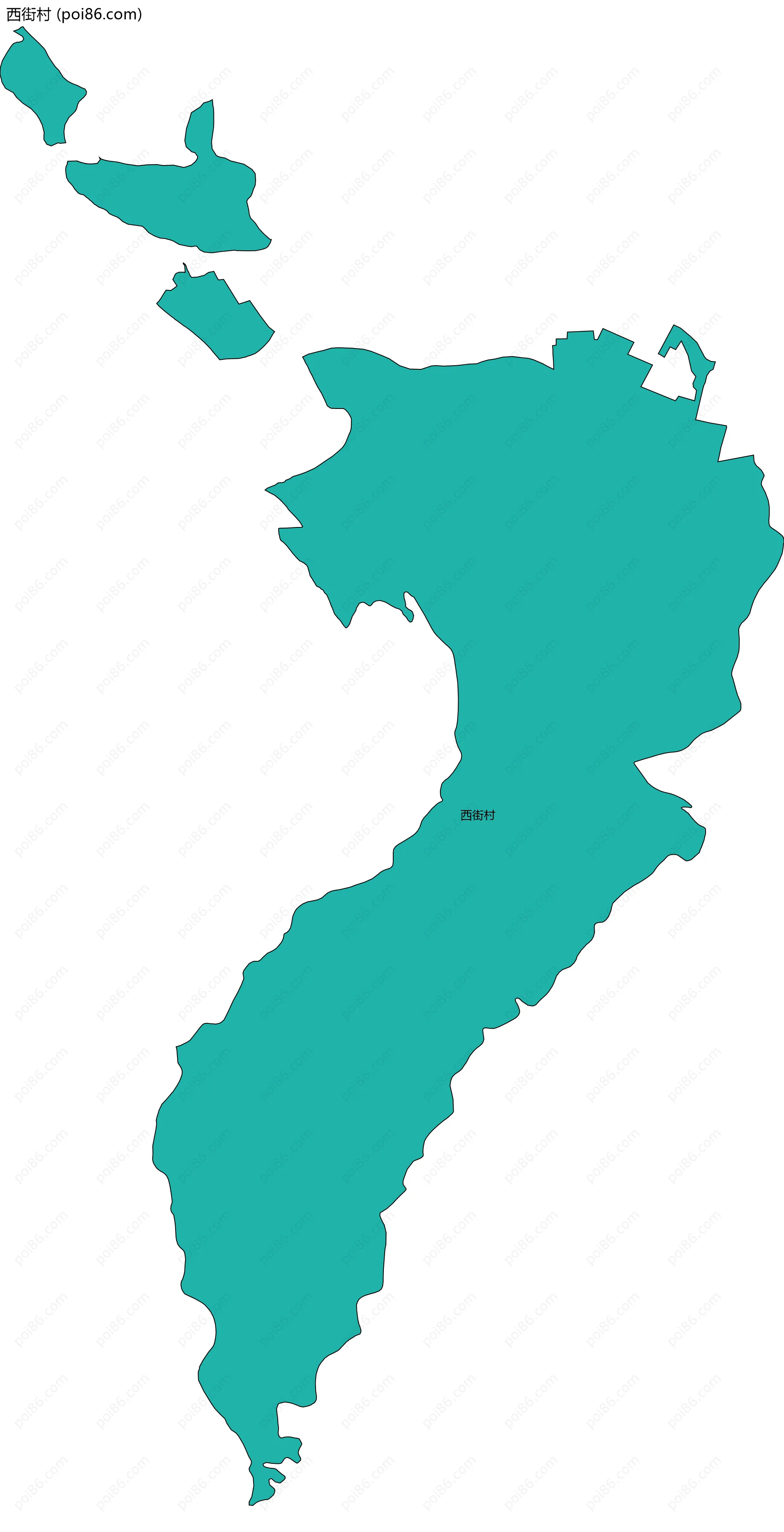 西街村边界地图