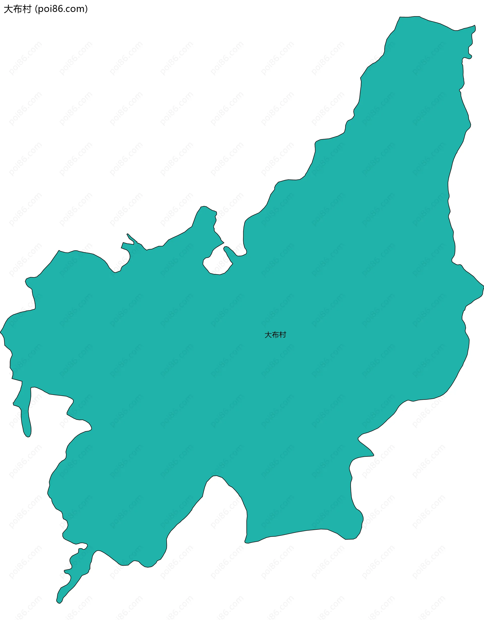 大布村边界地图