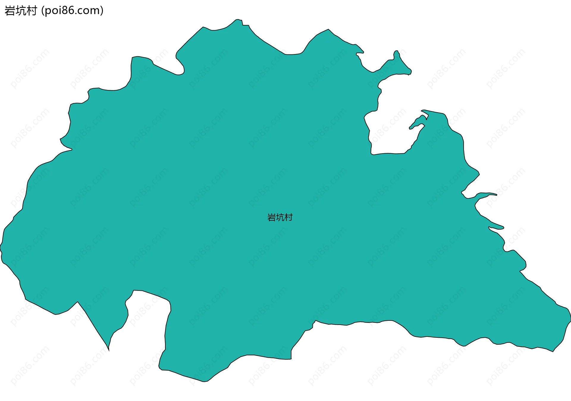 岩坑村边界地图