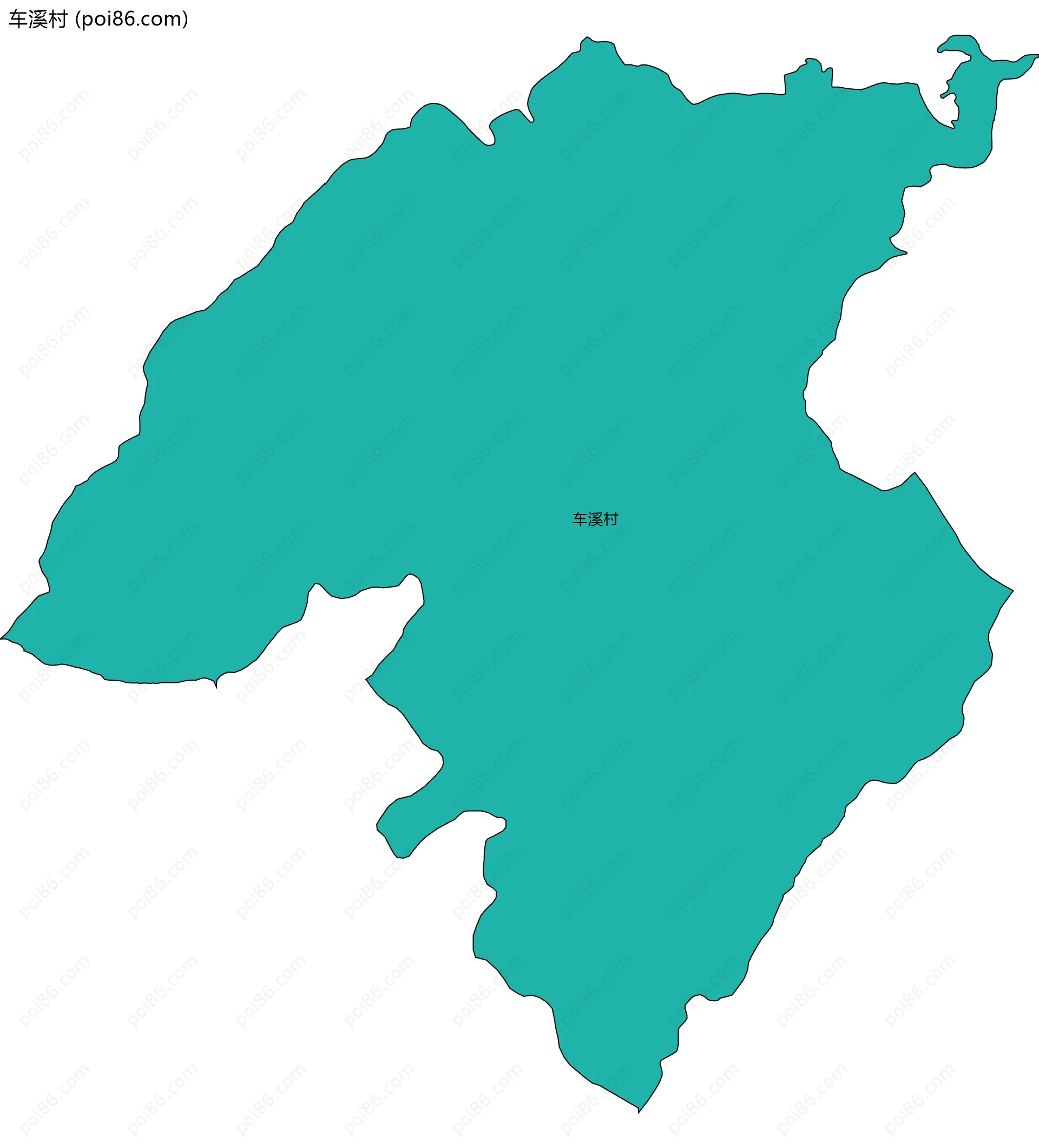 车溪村边界地图