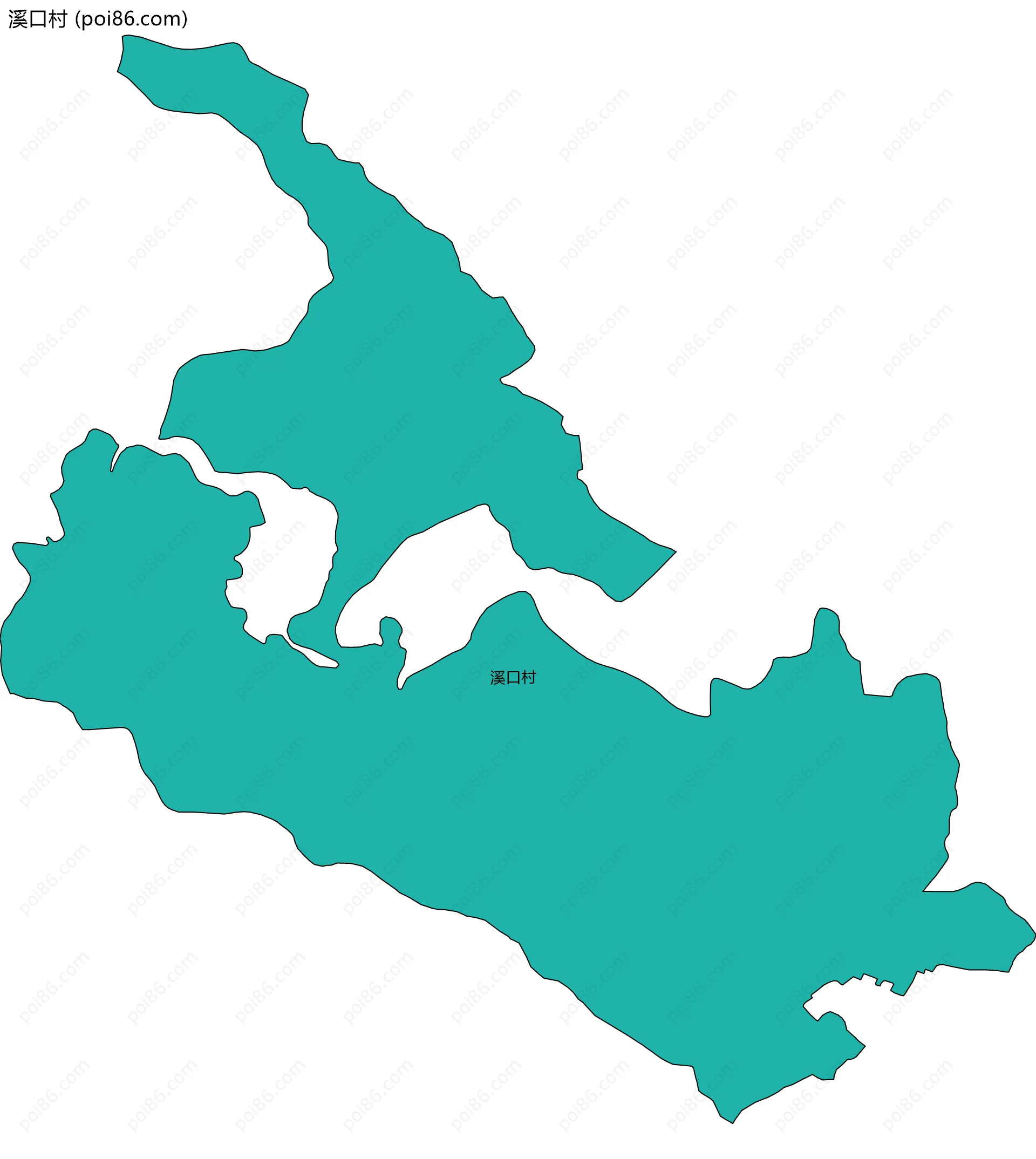 溪口村边界地图