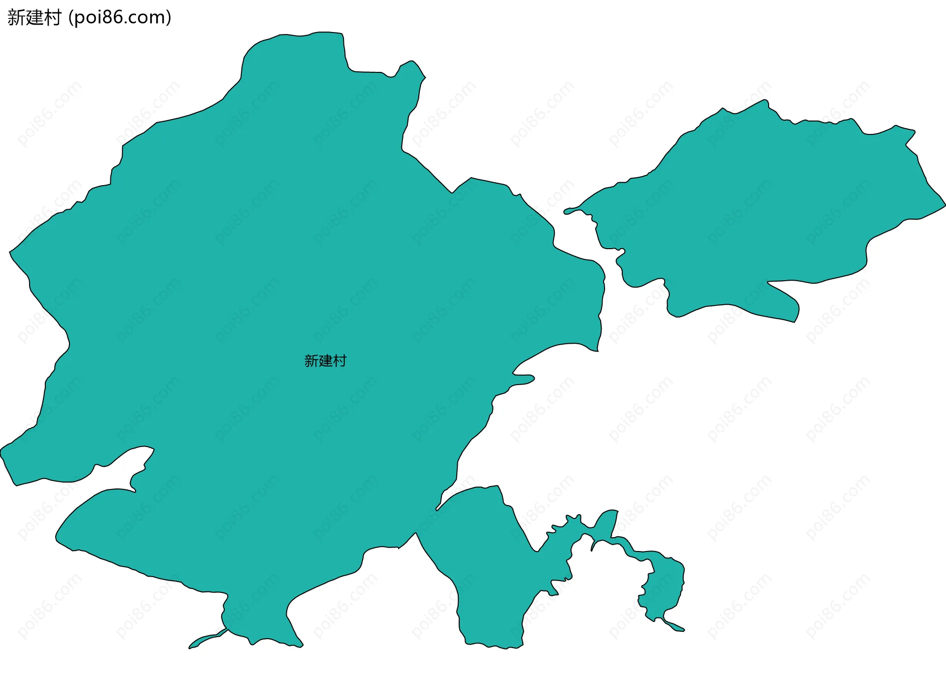 新建村边界地图