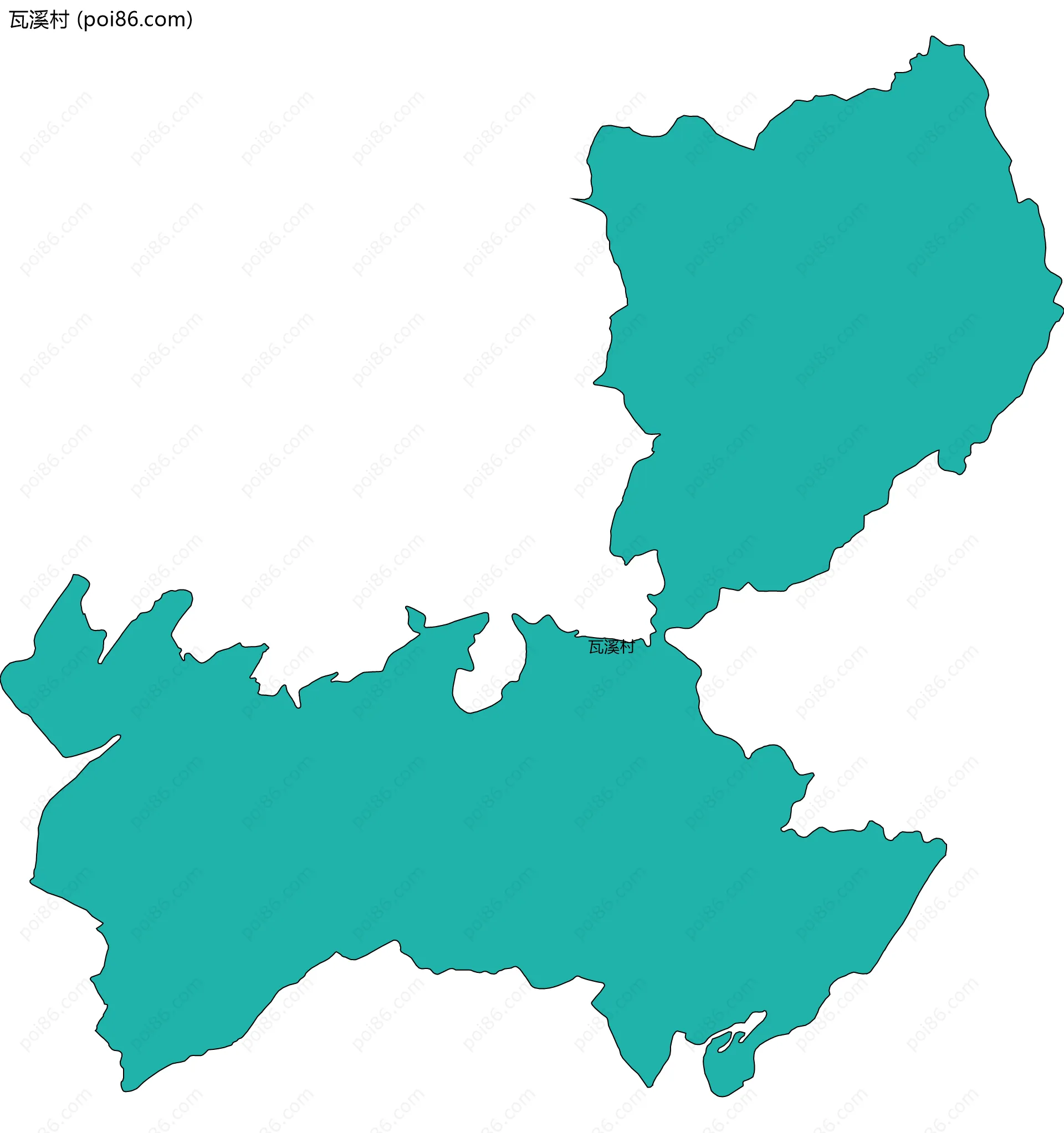 瓦溪村边界地图
