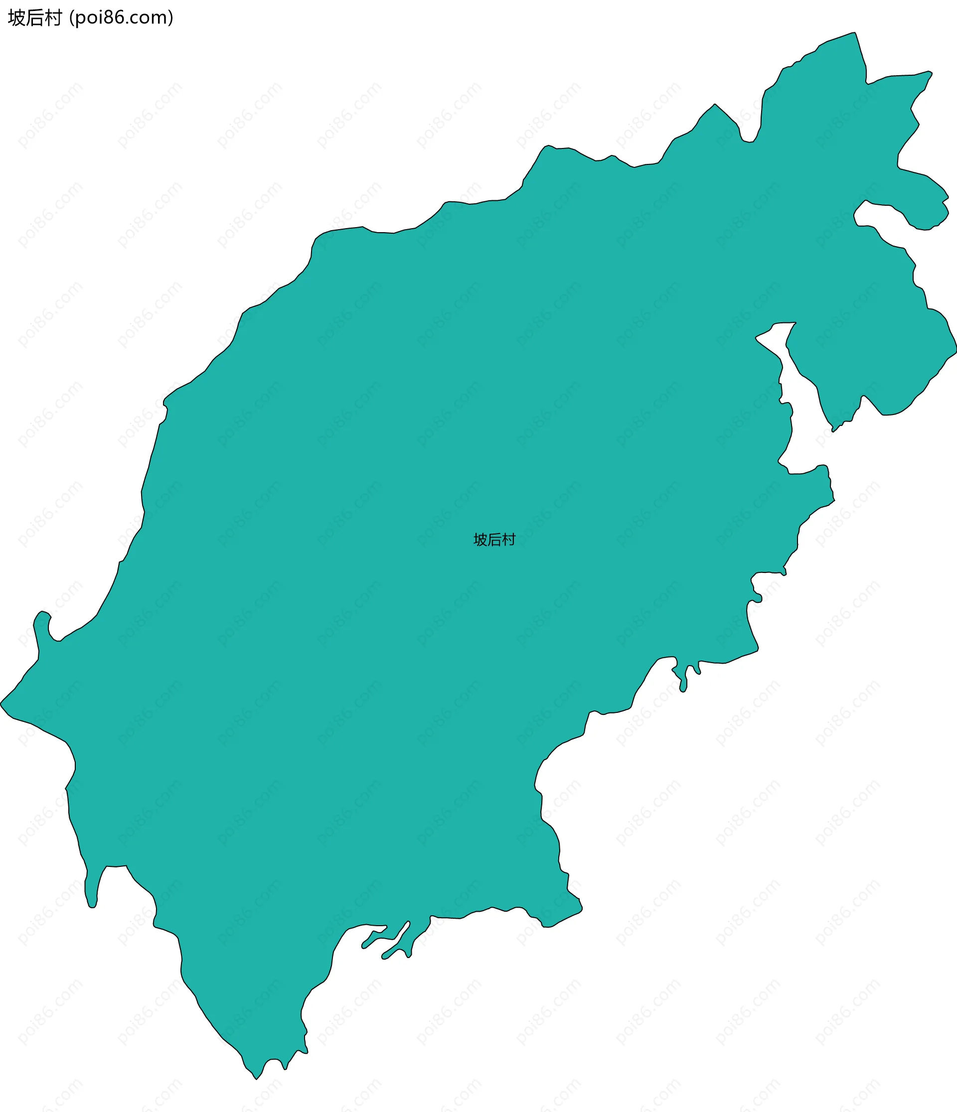 坡后村边界地图