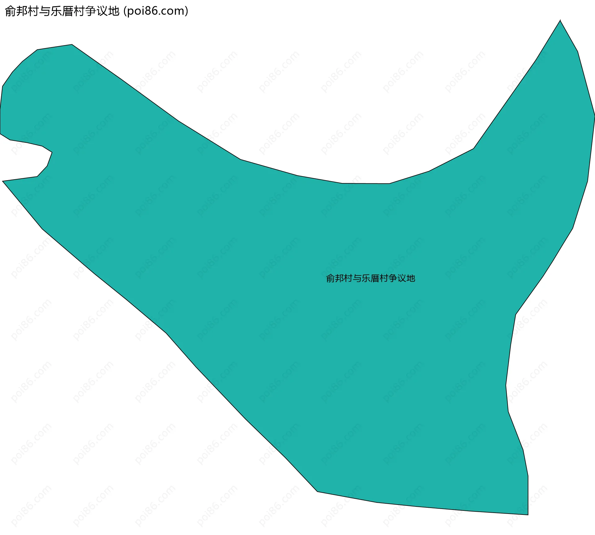 俞邦村与乐厝村争议地边界地图