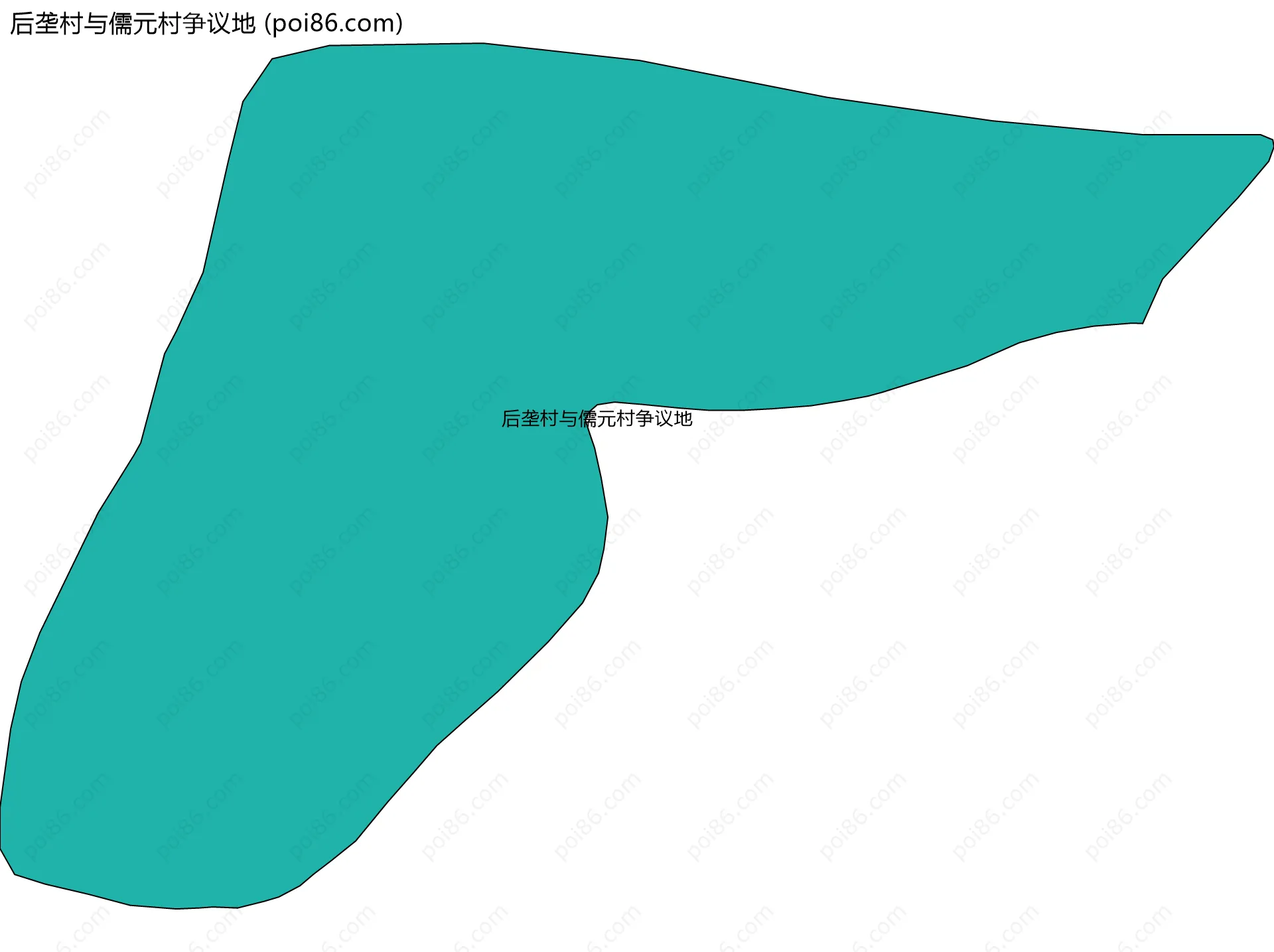后垄村与儒元村争议地边界地图