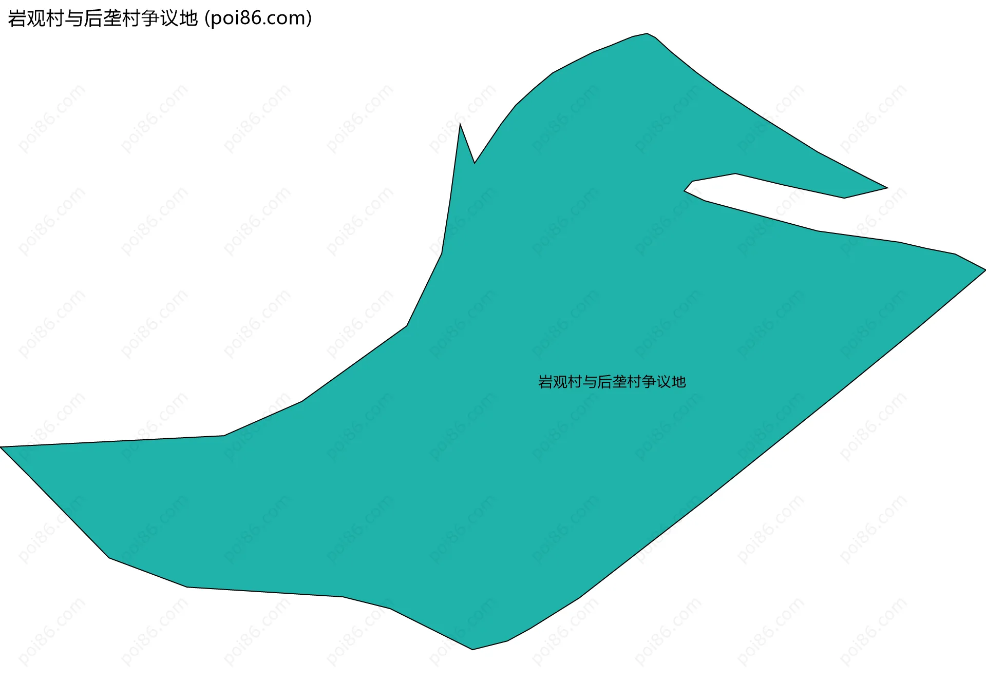 岩观村与后垄村争议地边界地图